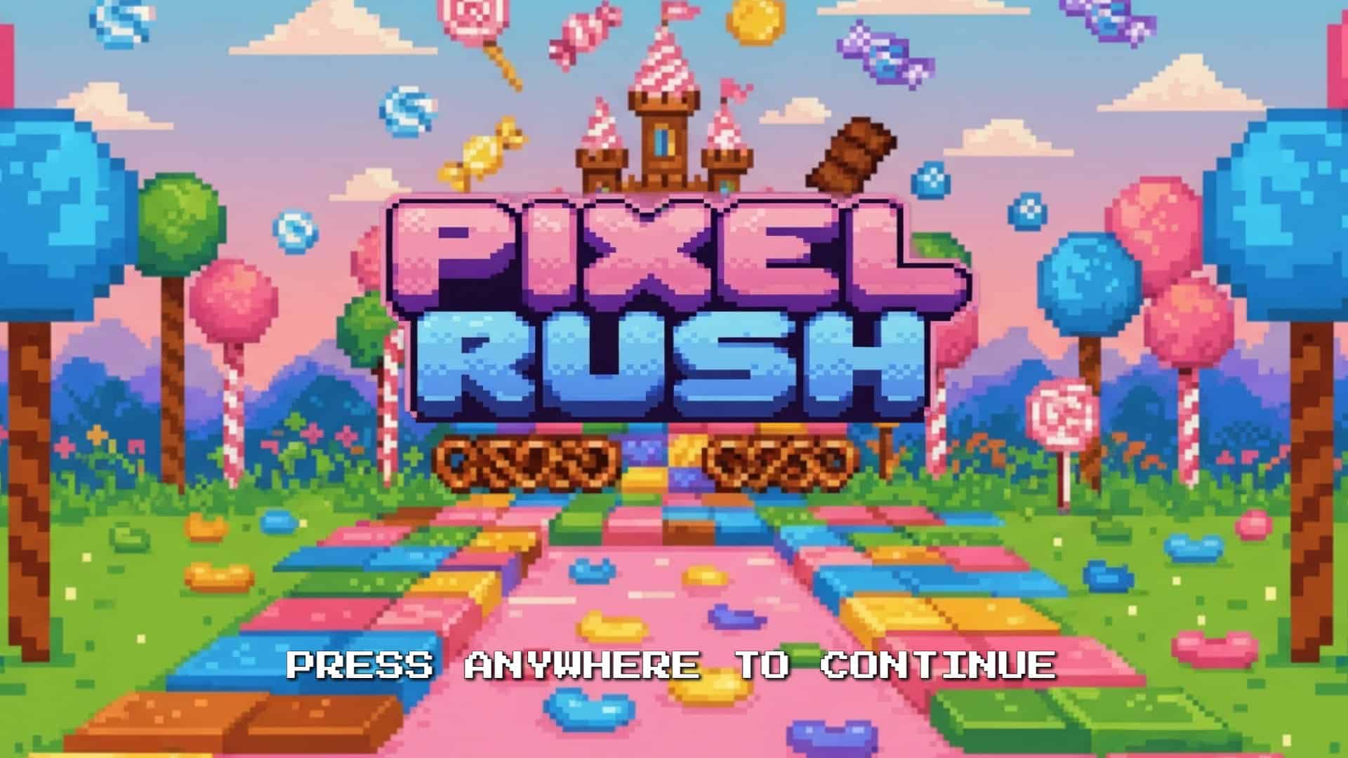 Pixel Rush Cluster Pays slot intro screen
