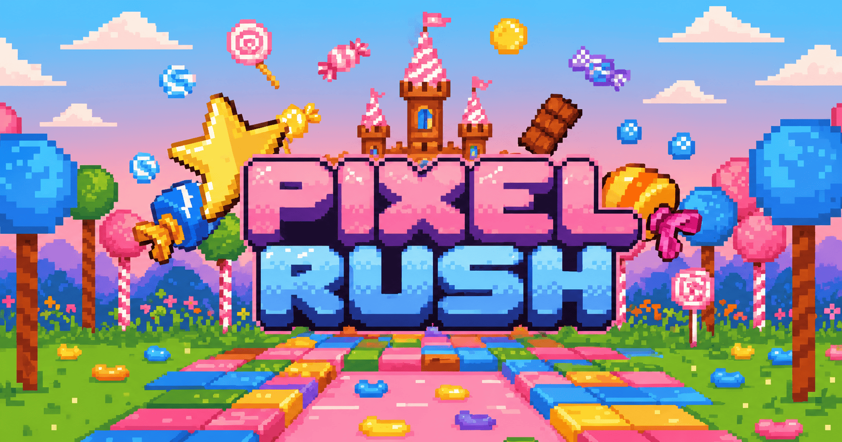 Pixel Rush Cluster Pays Slot Demo by Fusebox Gaming slot cover image