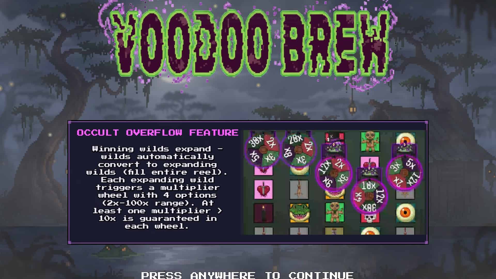 Voodoo Brew slot intro screen