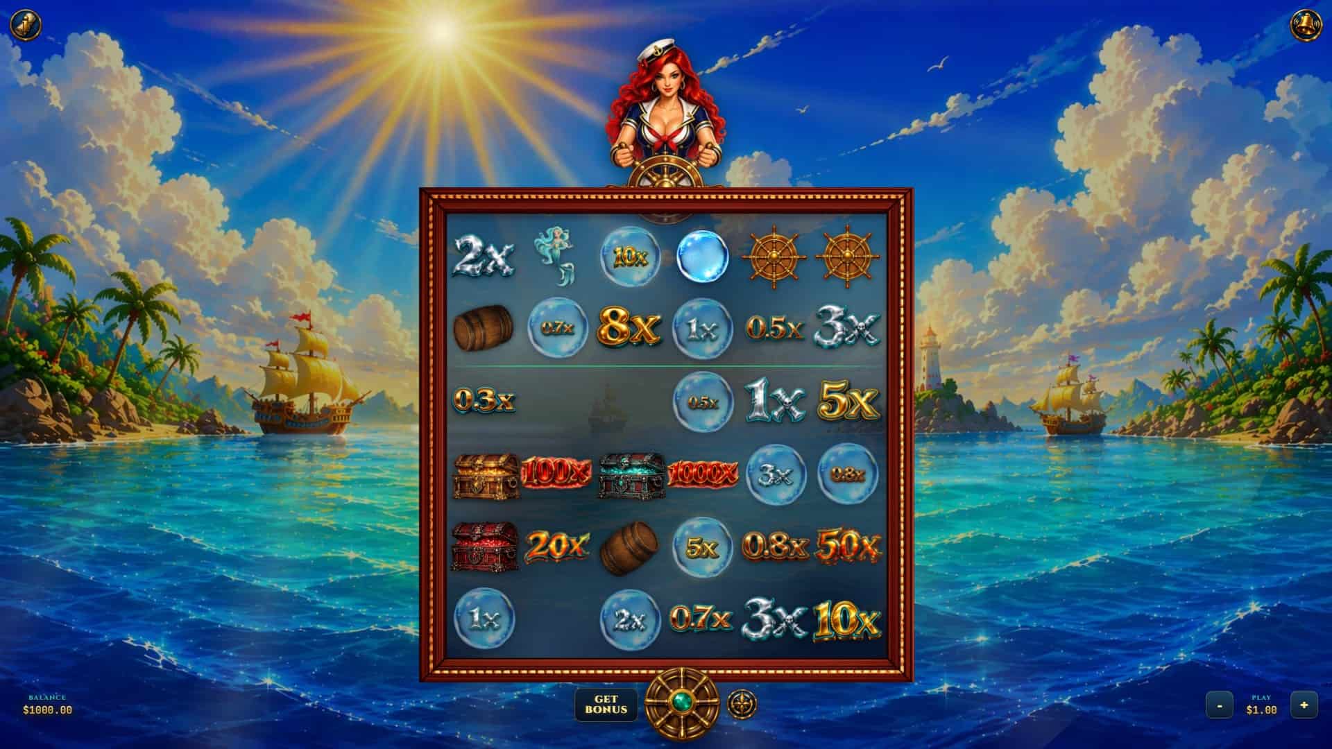 Captain Luck slot gameplay reels
