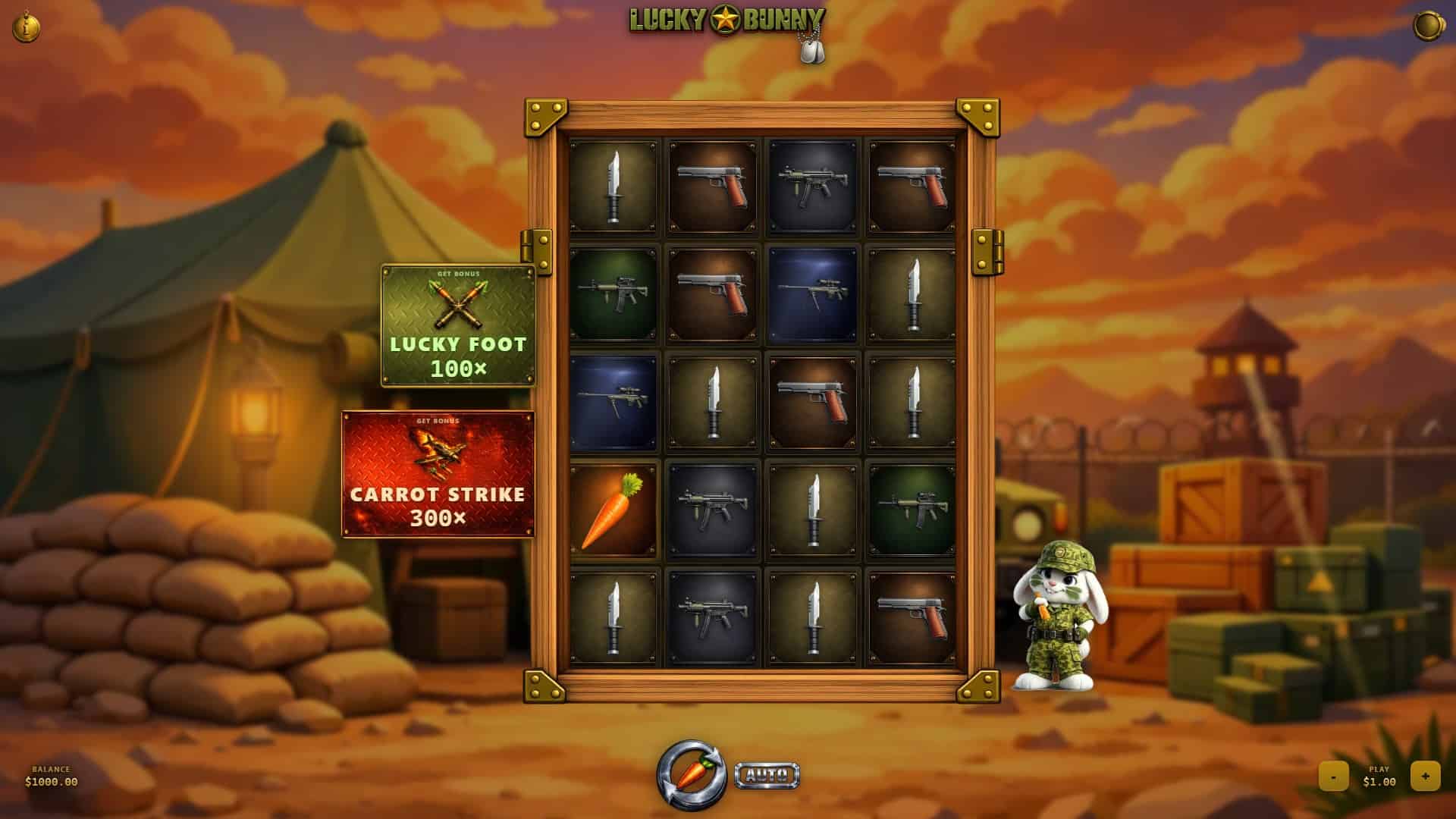 Lucky Bunny slot gameplay reels