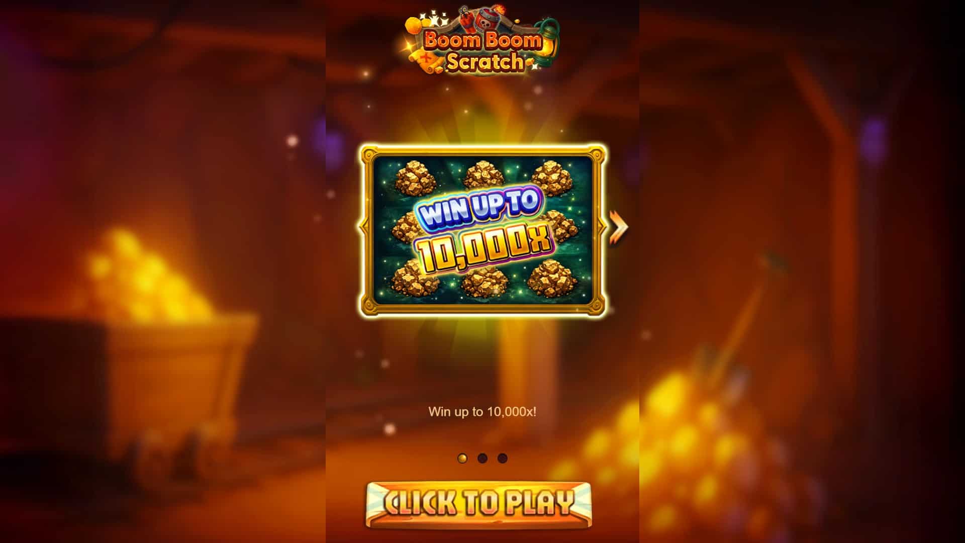 Boom Boom Scratch slot intro screen