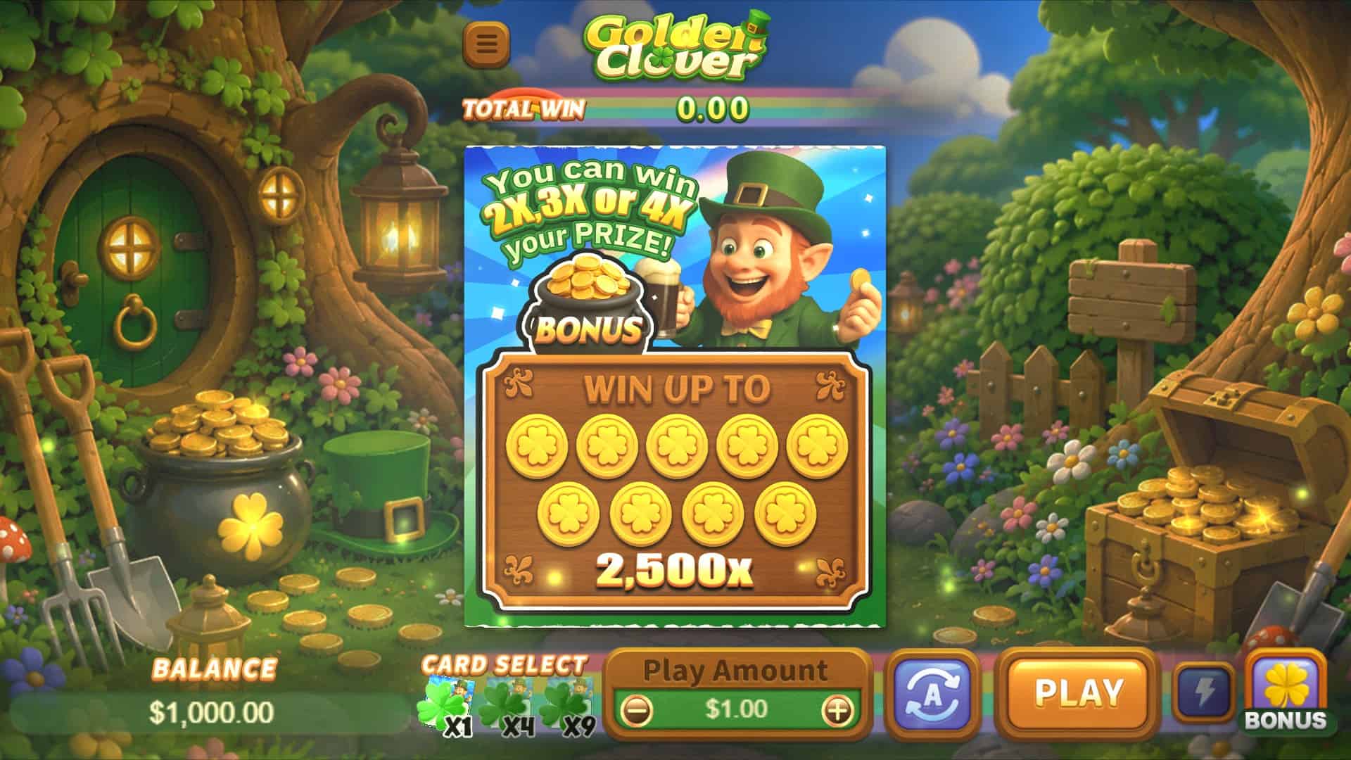 Golden Clover slot gameplay reels
