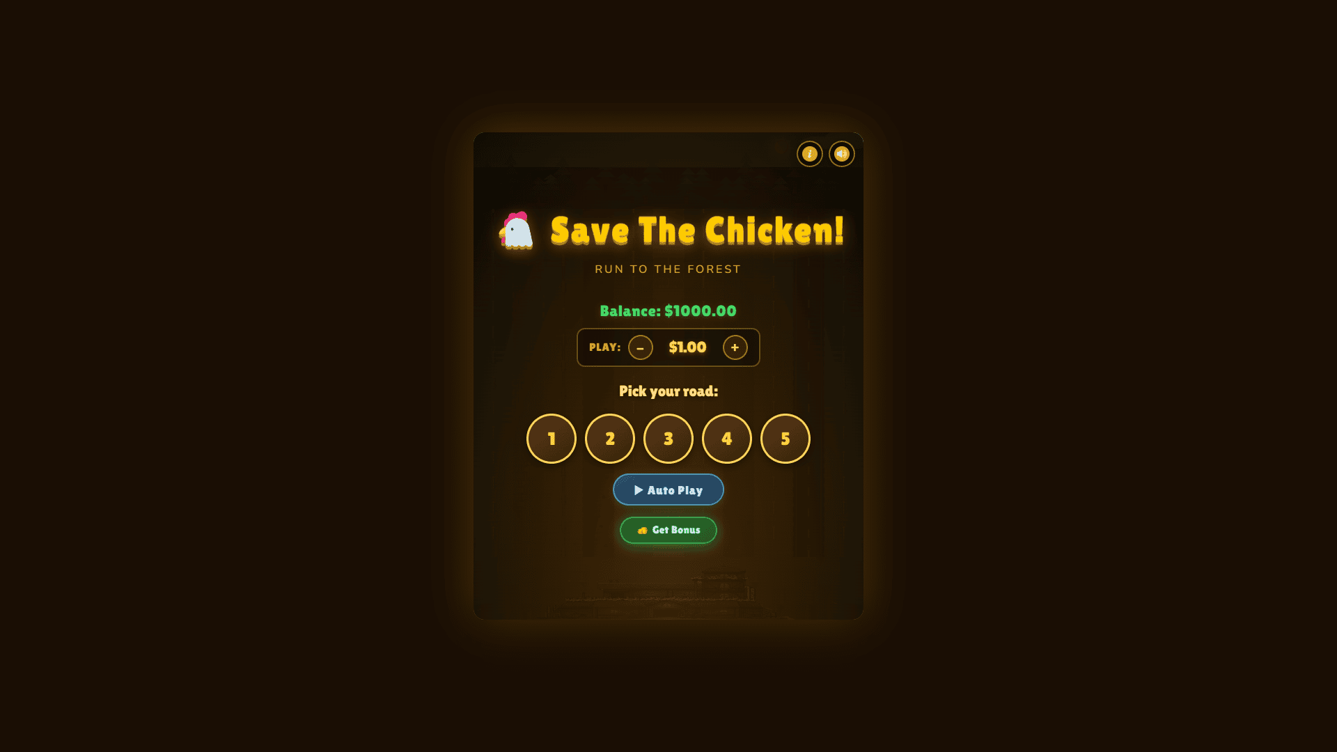 Save The Chicken slot intro screen