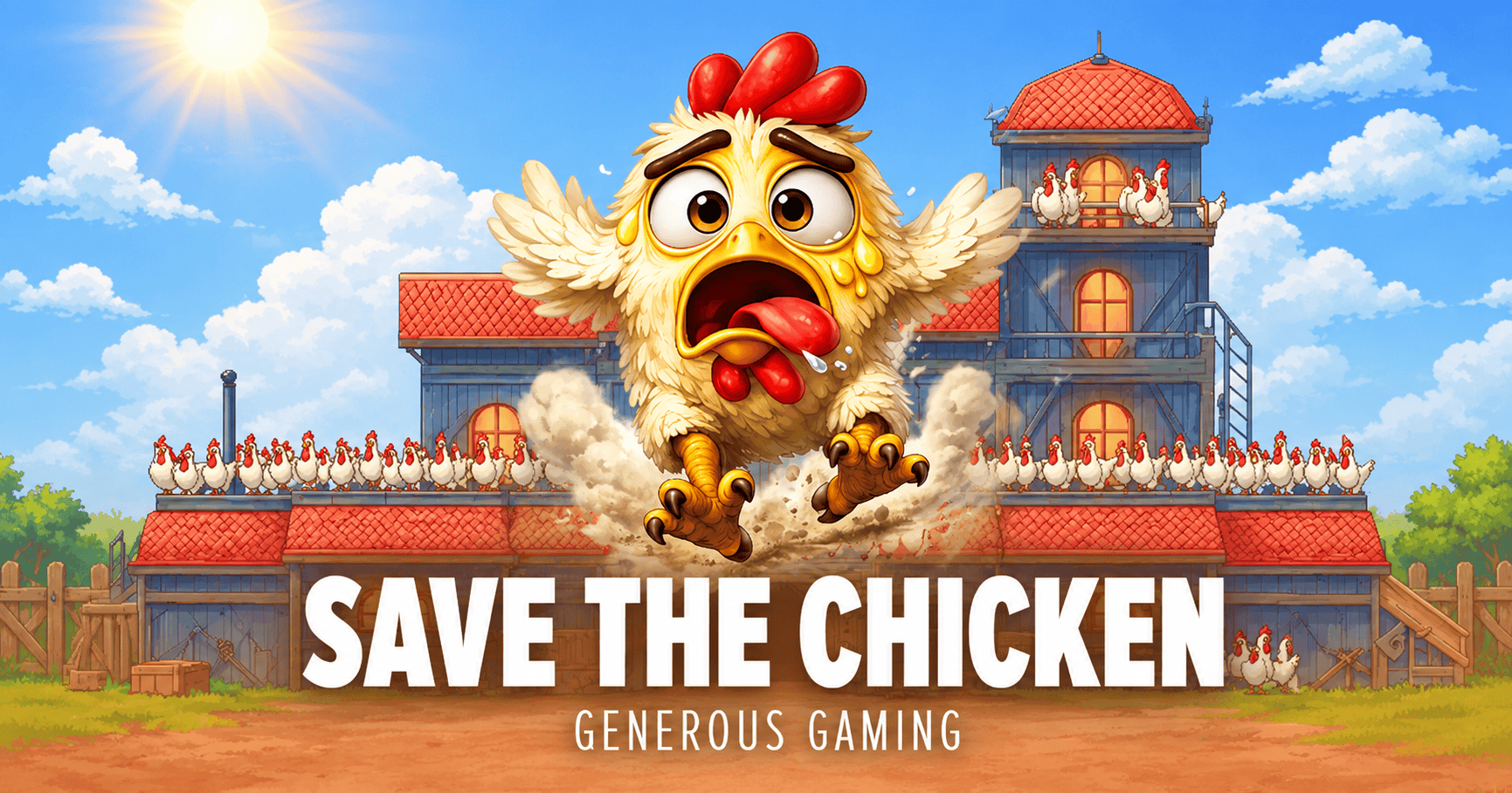 Save The Chicken Slot Demo by Generous Gaming slot cover image