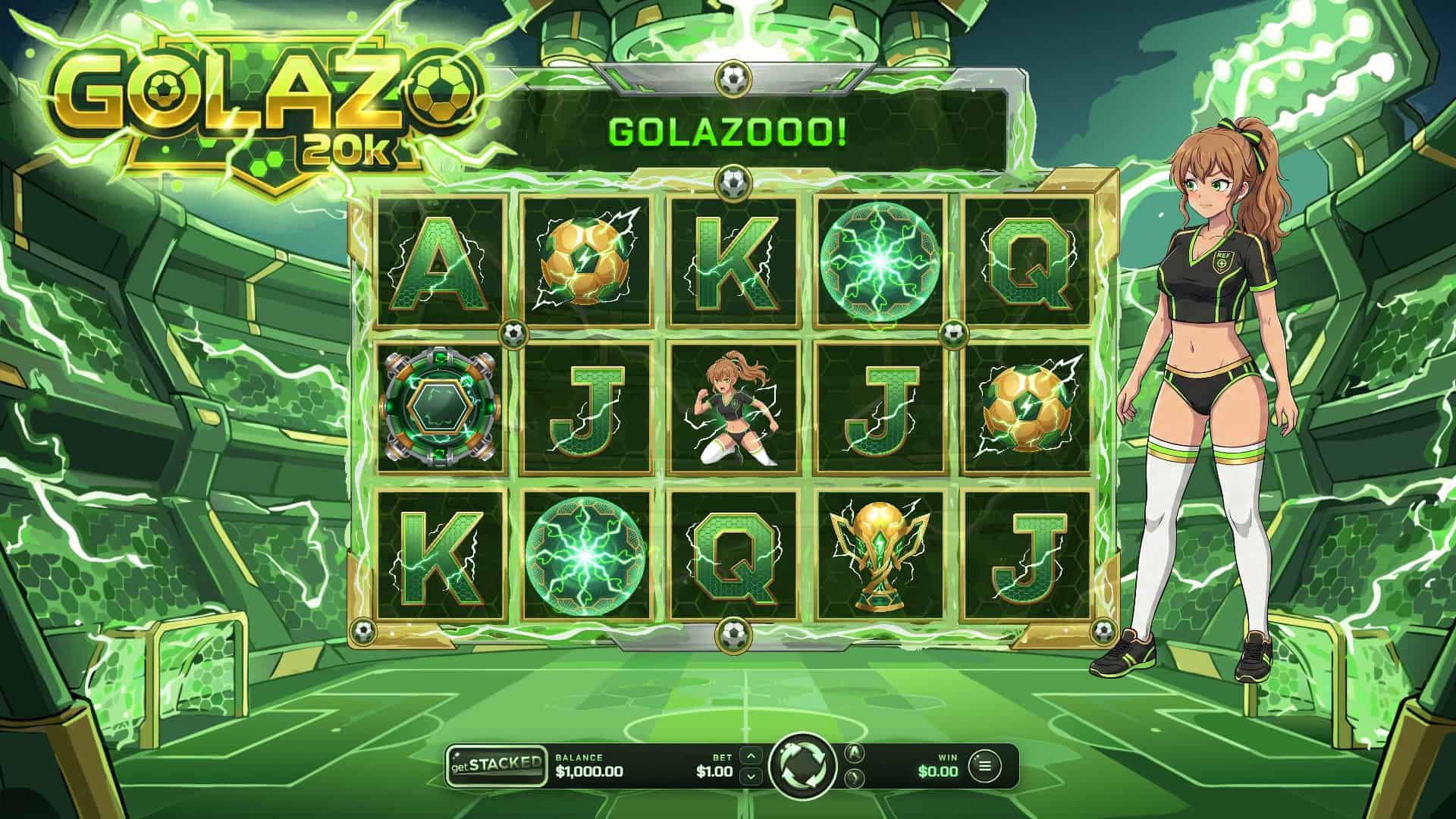 Golazo 20K slot gameplay reels