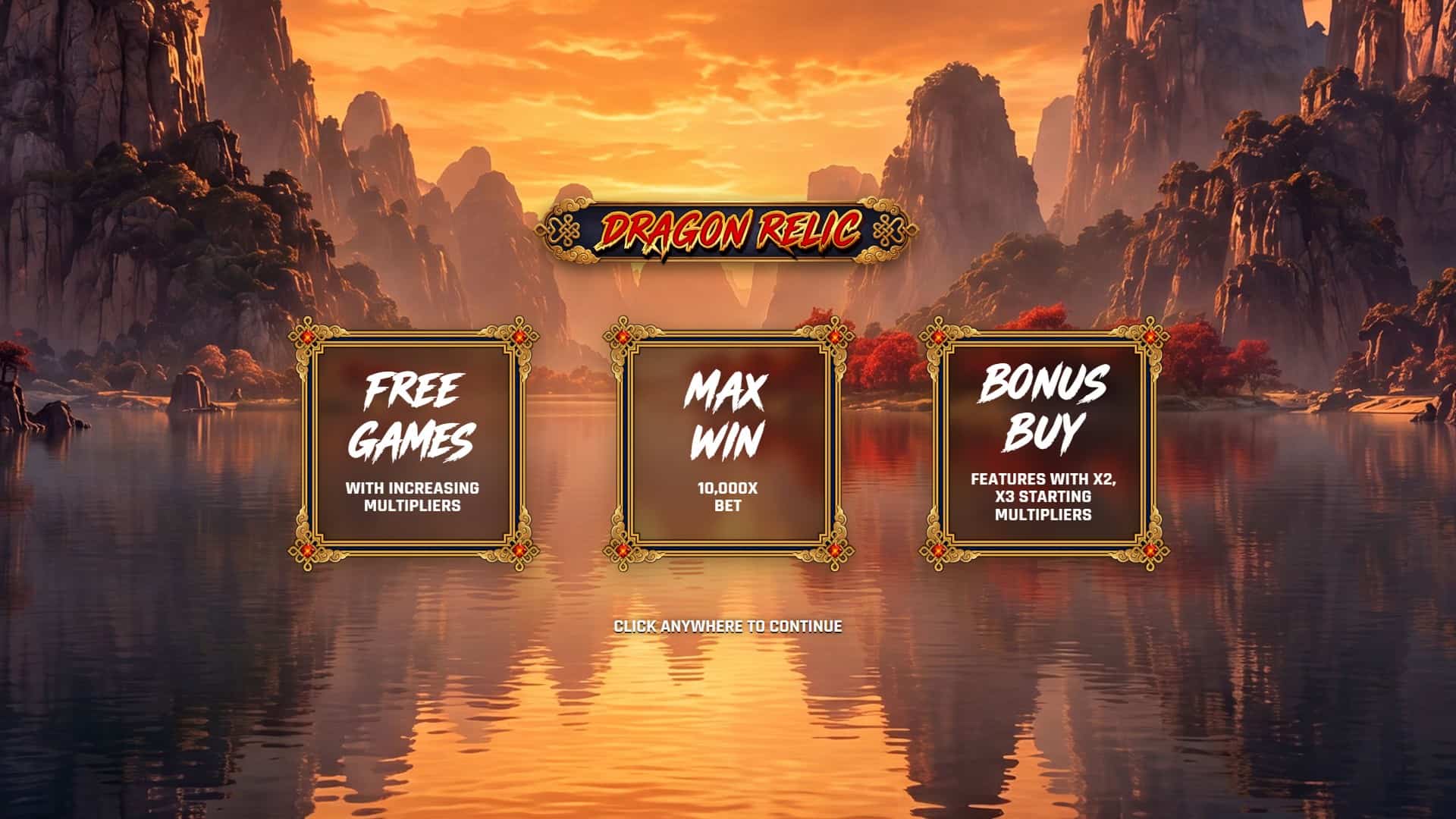 Dragon Relic slot intro screen