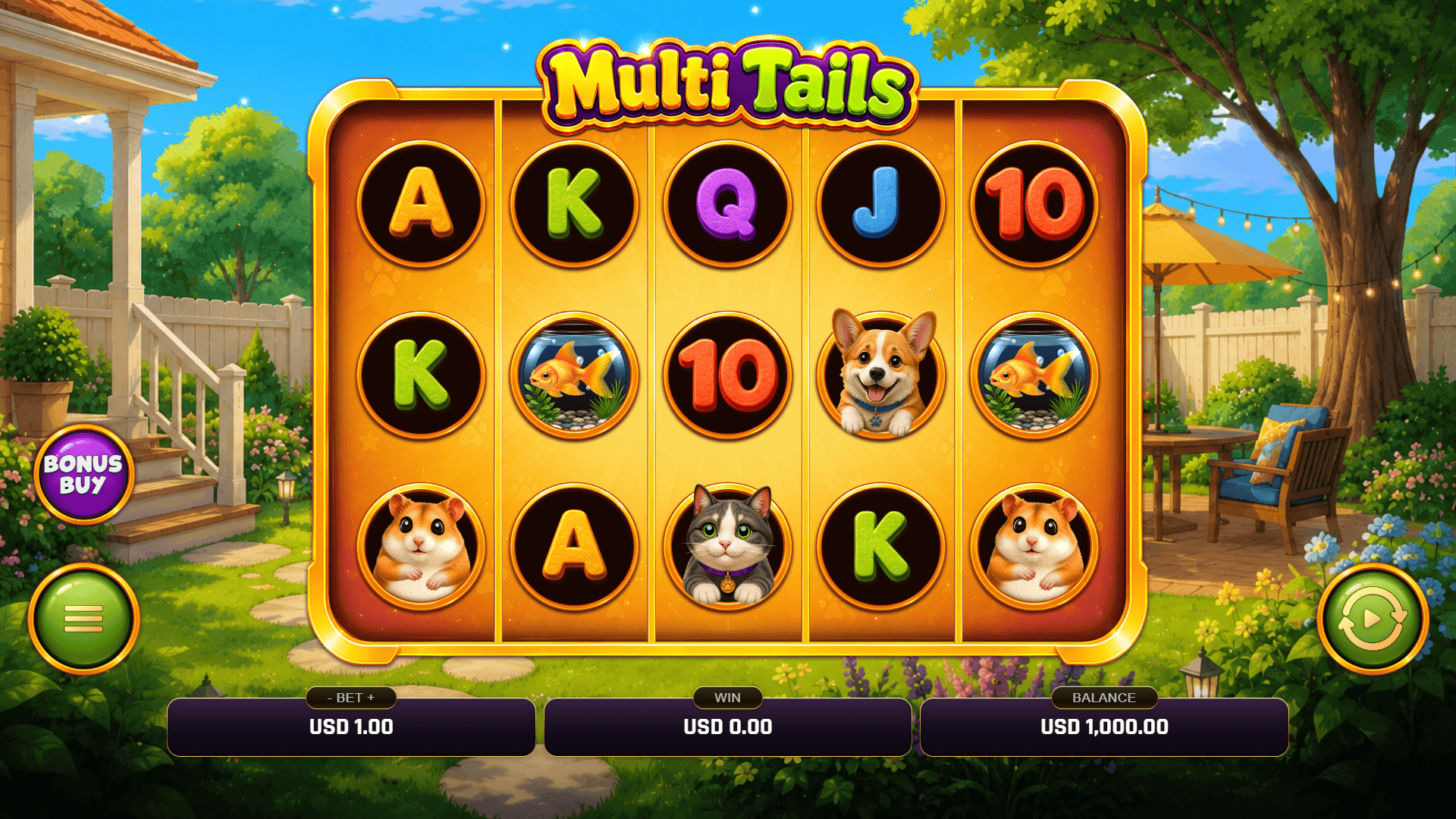 Multi Tails slot gameplay reels