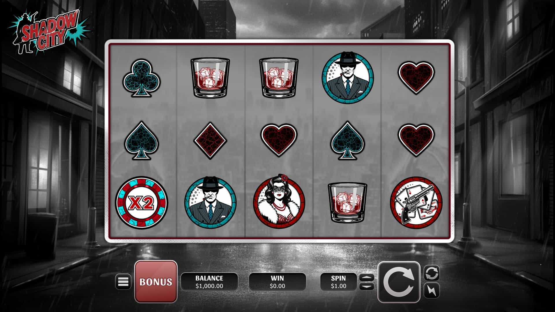 City of Shadows slot gameplay reels
