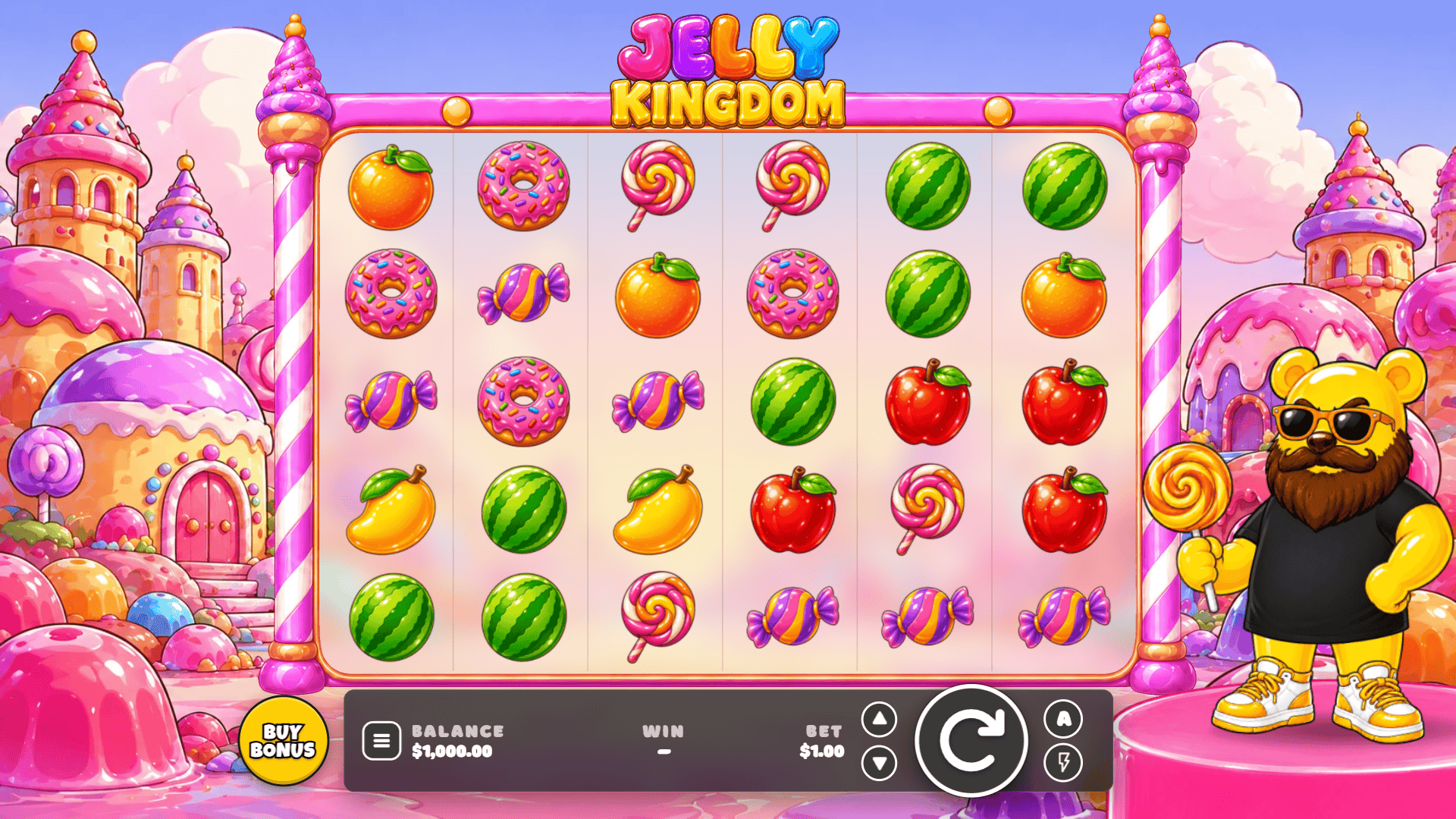 Jelly Kingdom slot gameplay reels