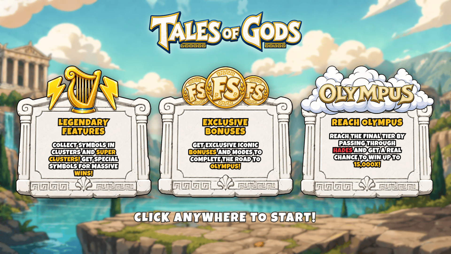 Tales Of Gods slot intro screen