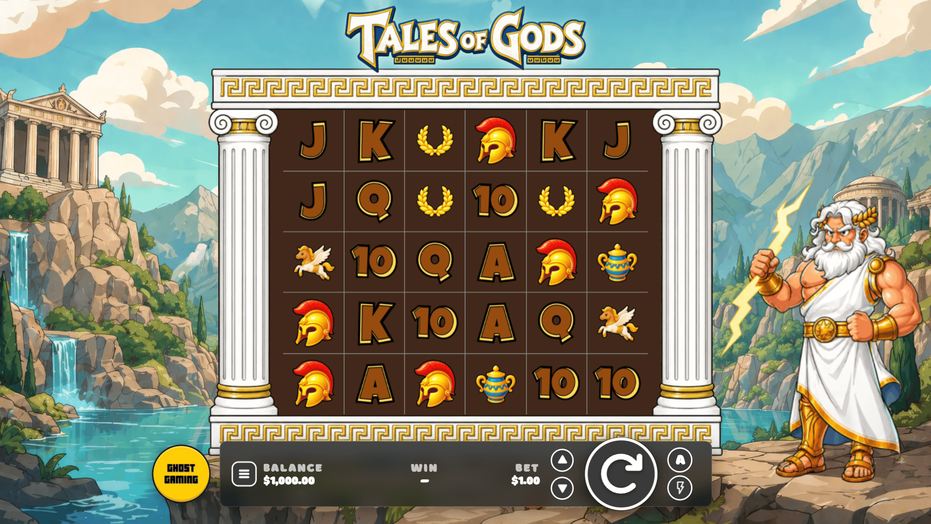 Tales Of Gods slot gameplay reels