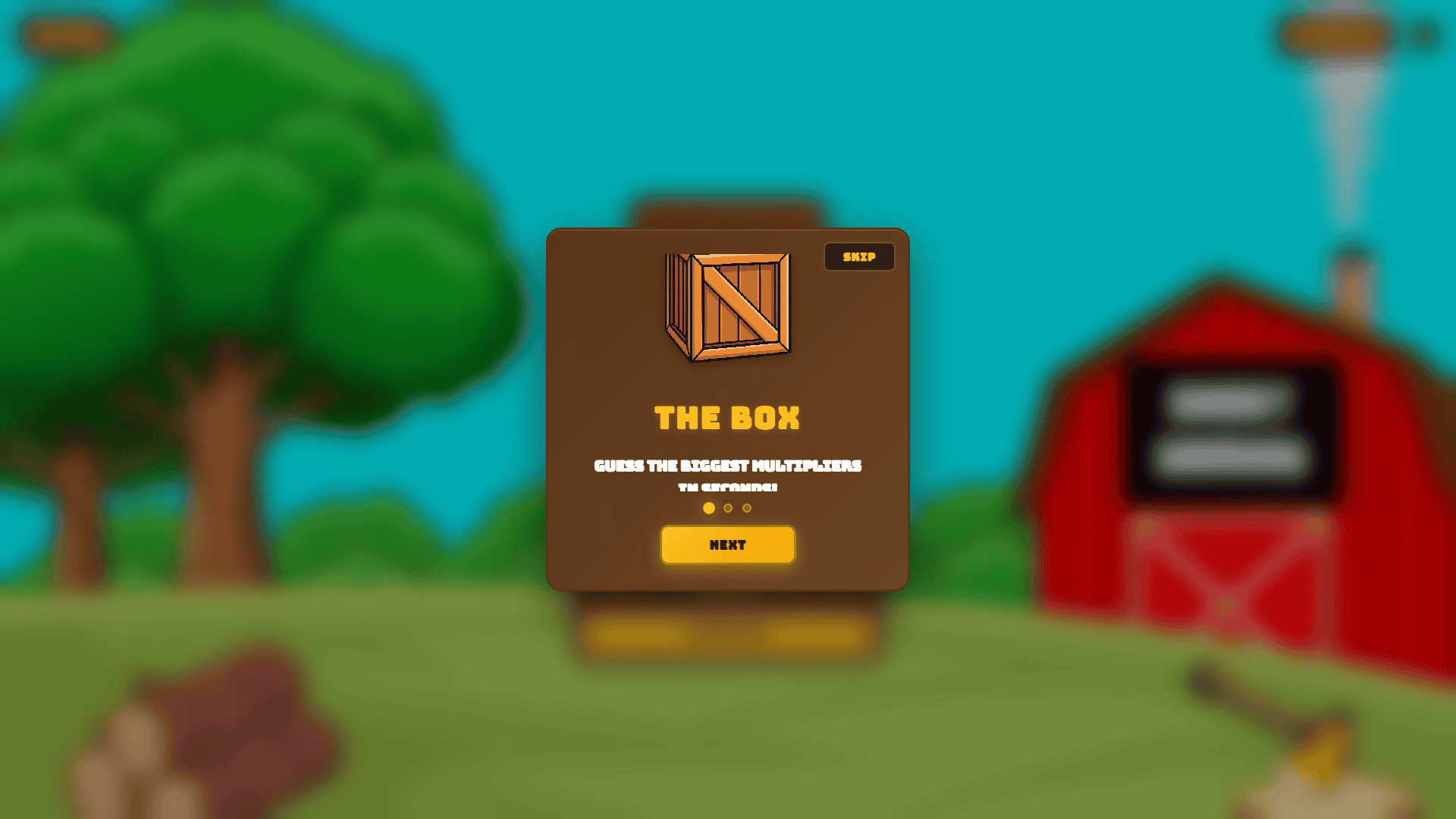 The Box slot intro screen