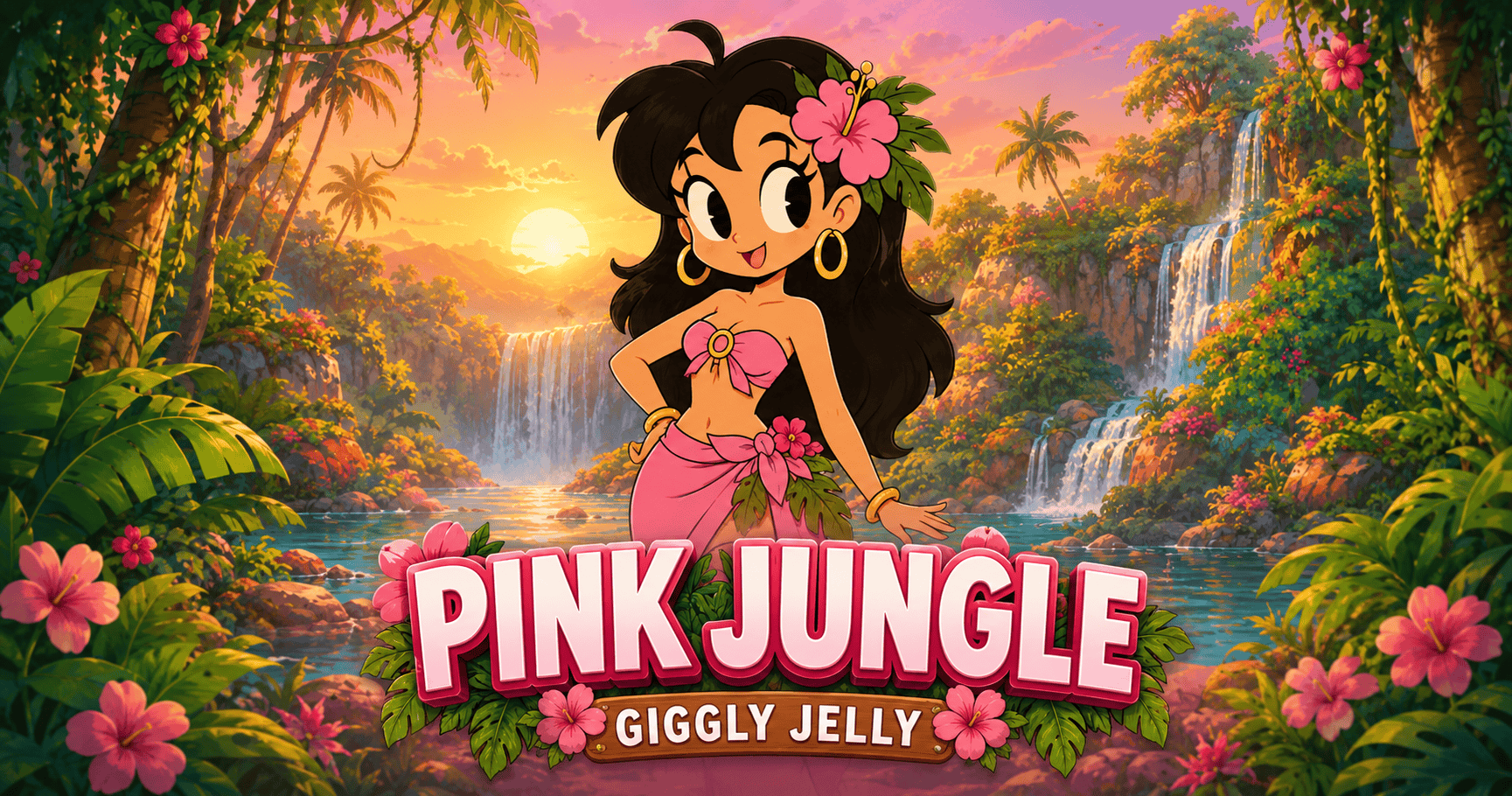 Pink Jungle Slot Demo by Giggly Jelly slot cover image