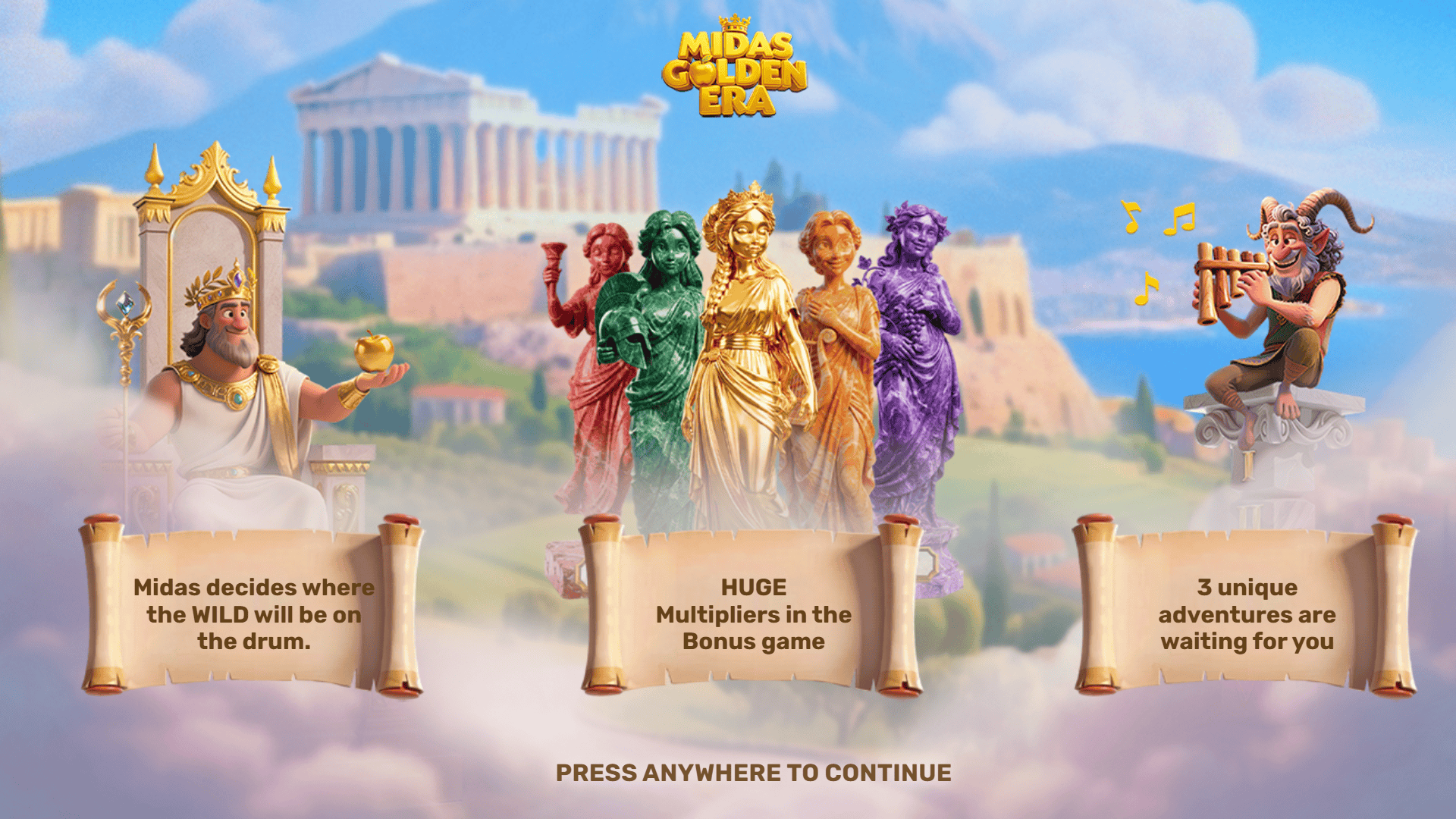 Midas Golden Era slot intro screen