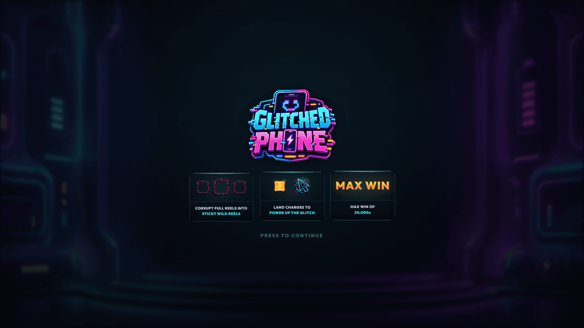 Glitched Phone Feature Buy slot intro screen