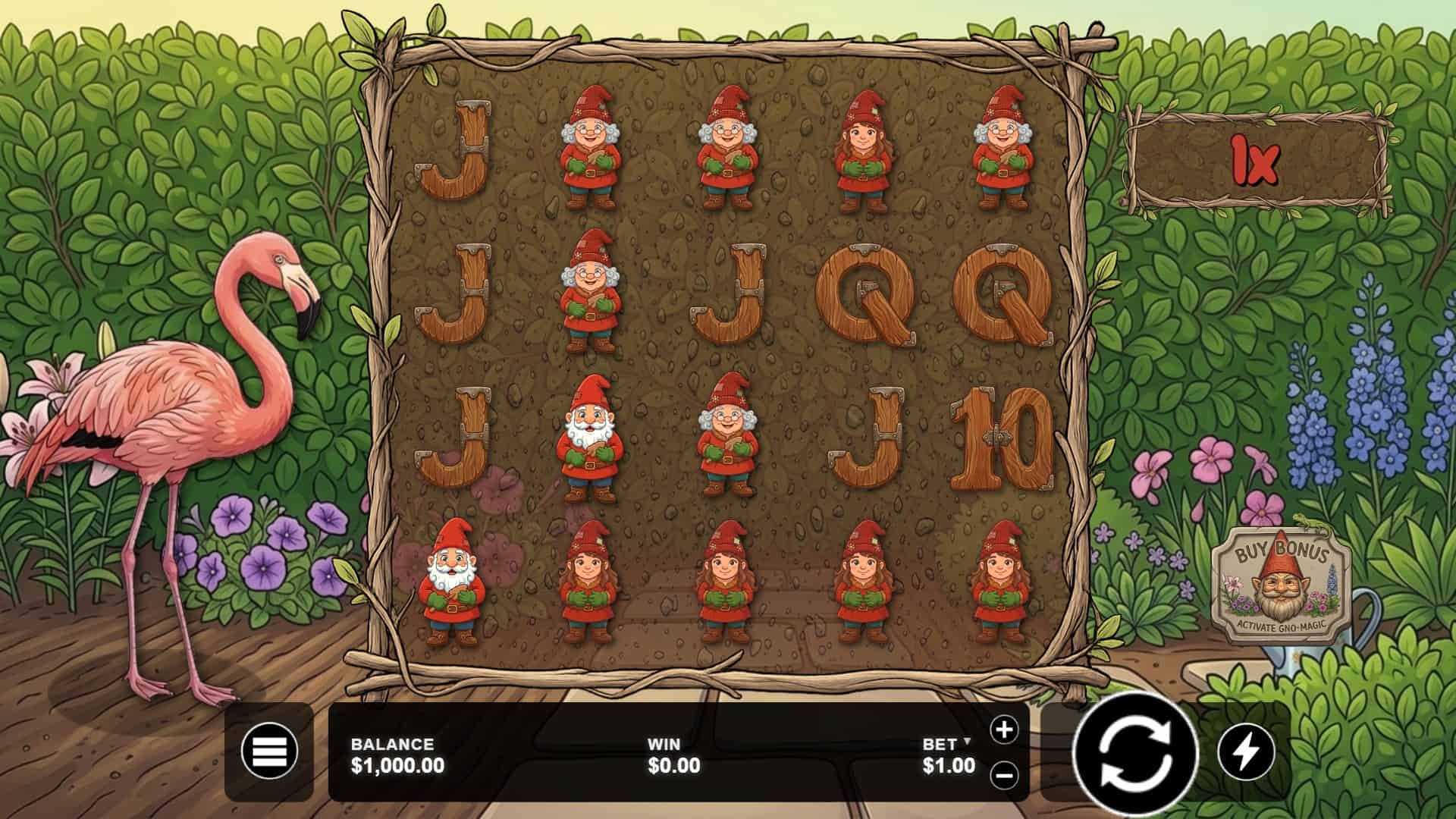 Gnome Invasion slot gameplay reels