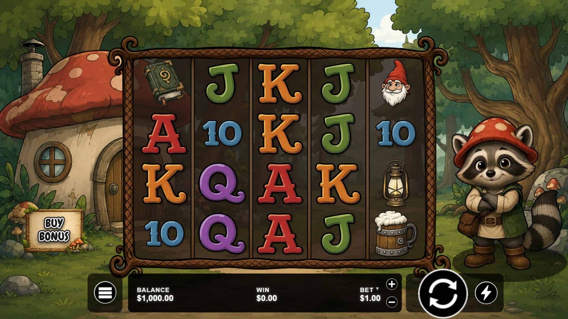 Toadstool Hollow slot gameplay reels