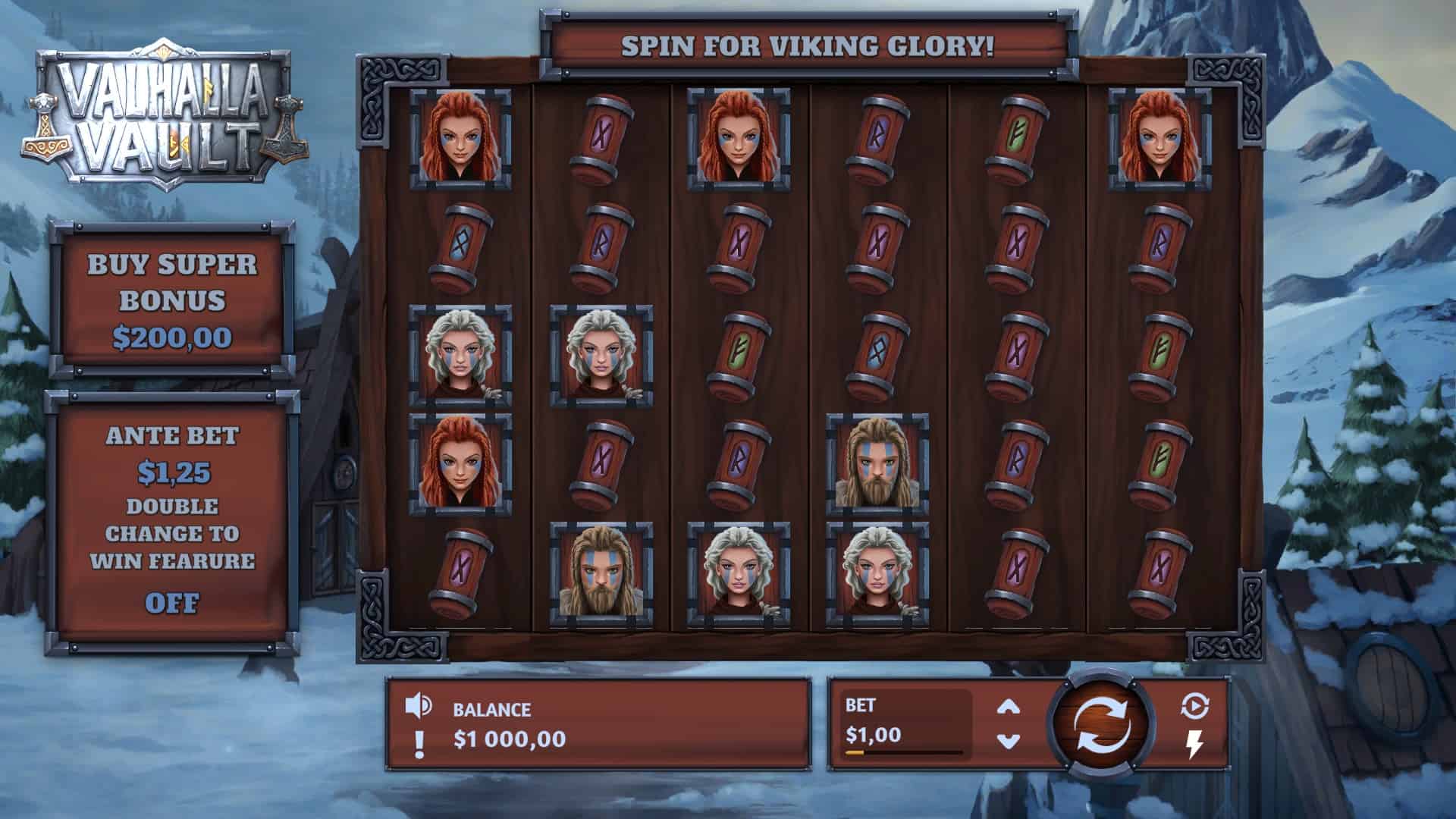 Valhalla Vault slot gameplay reels