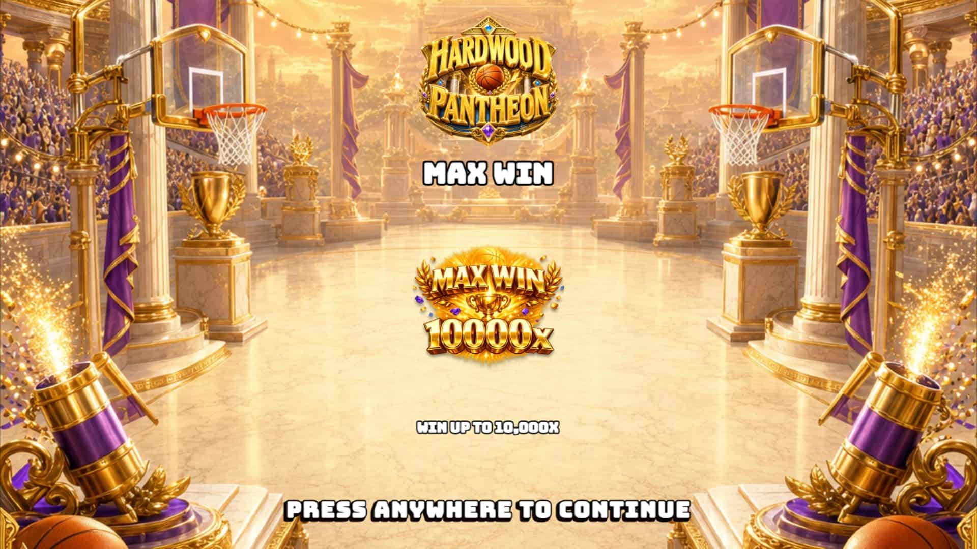 Hardwood Pantheon slot intro screen