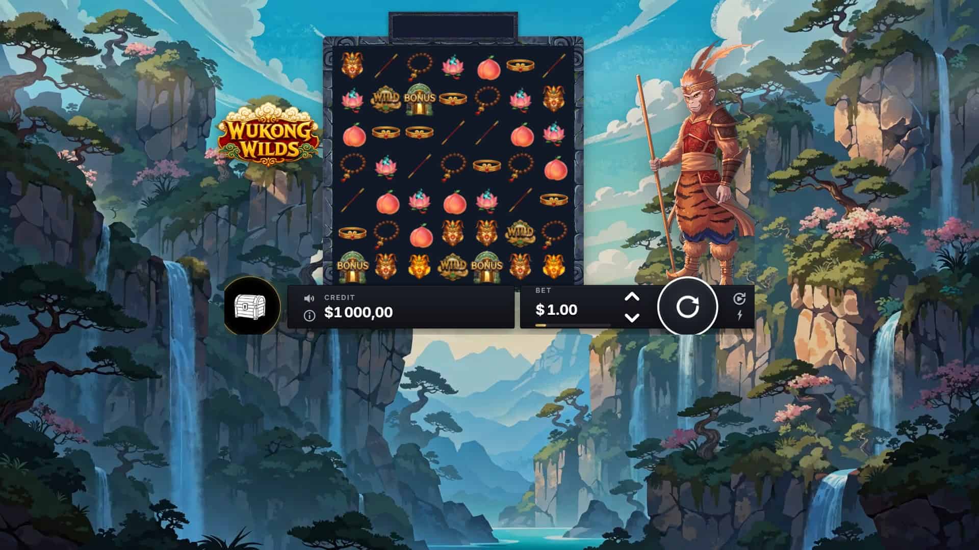 Wukong Wilds slot gameplay reels