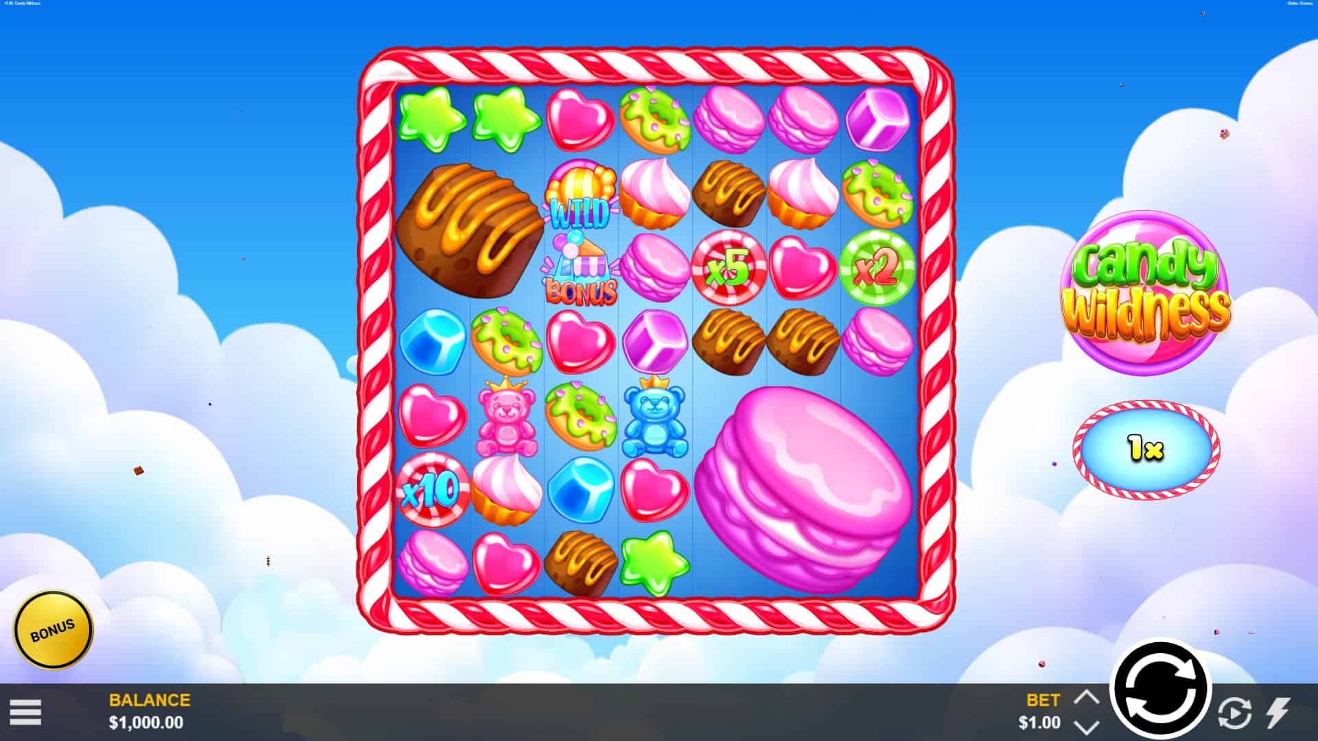 Candy Wildness slot gameplay reels