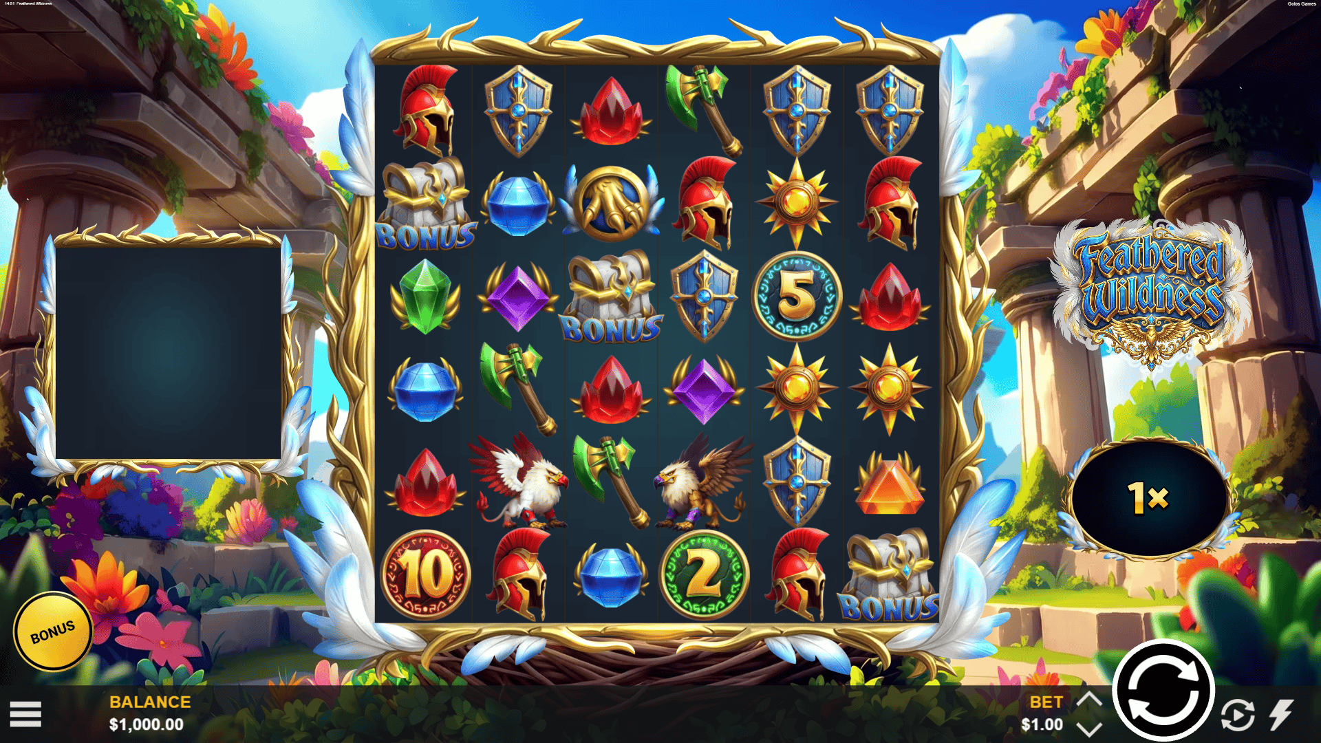 Feathered Wildness slot gameplay reels