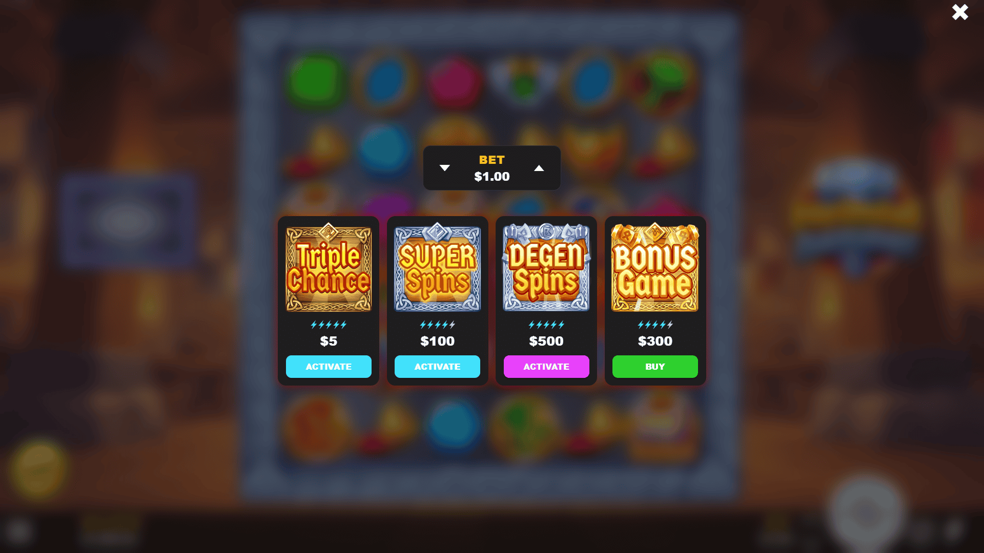 Heimdall Hammer bonus buy menu