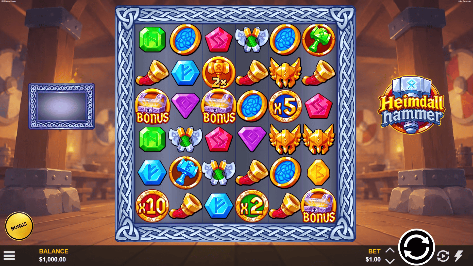Heimdall Hammer slot gameplay reels