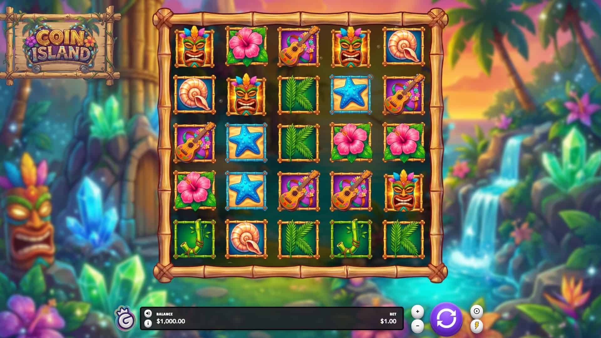 Coin Island slot gameplay reels