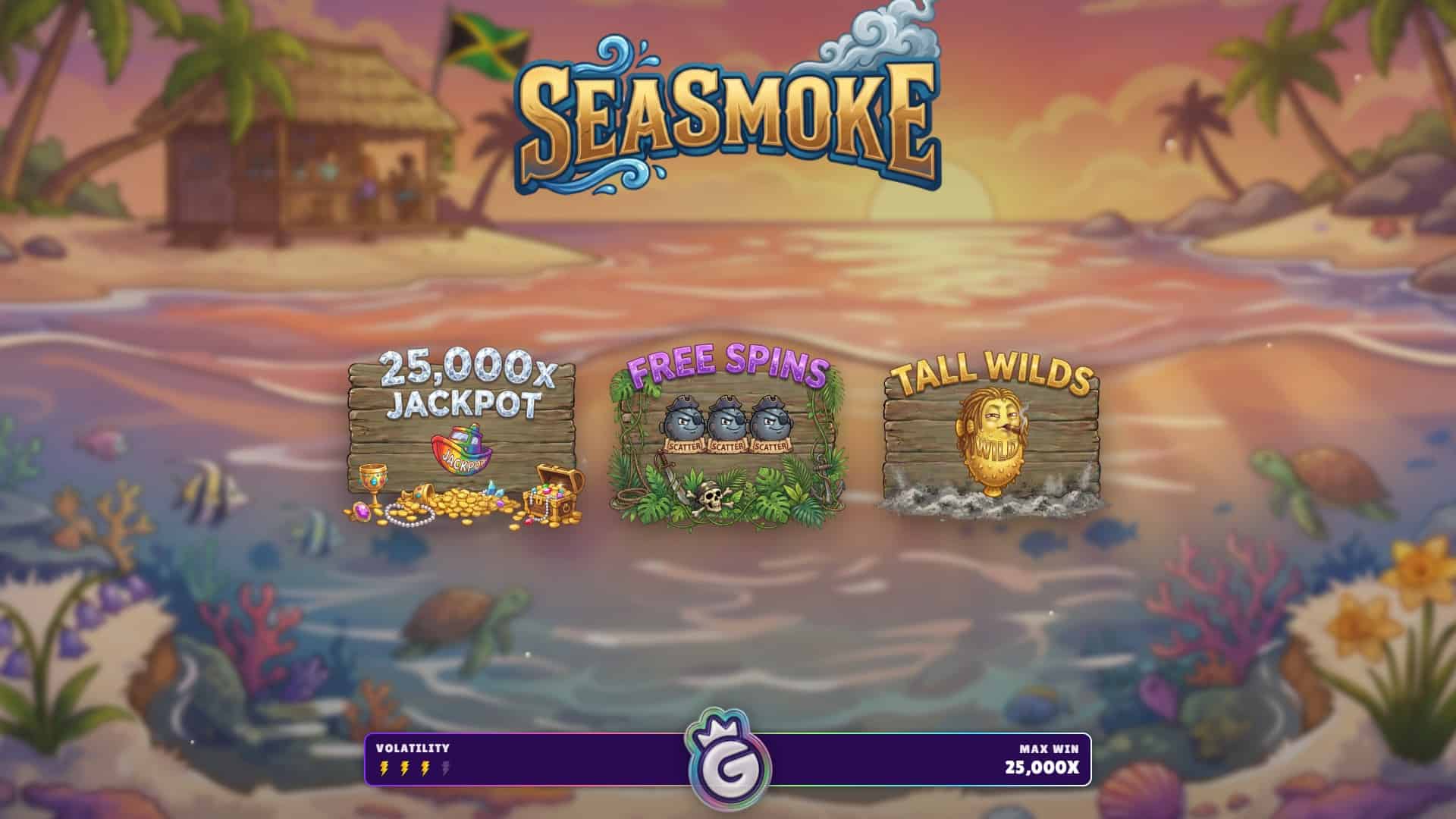 Sea Smoke slot intro screen