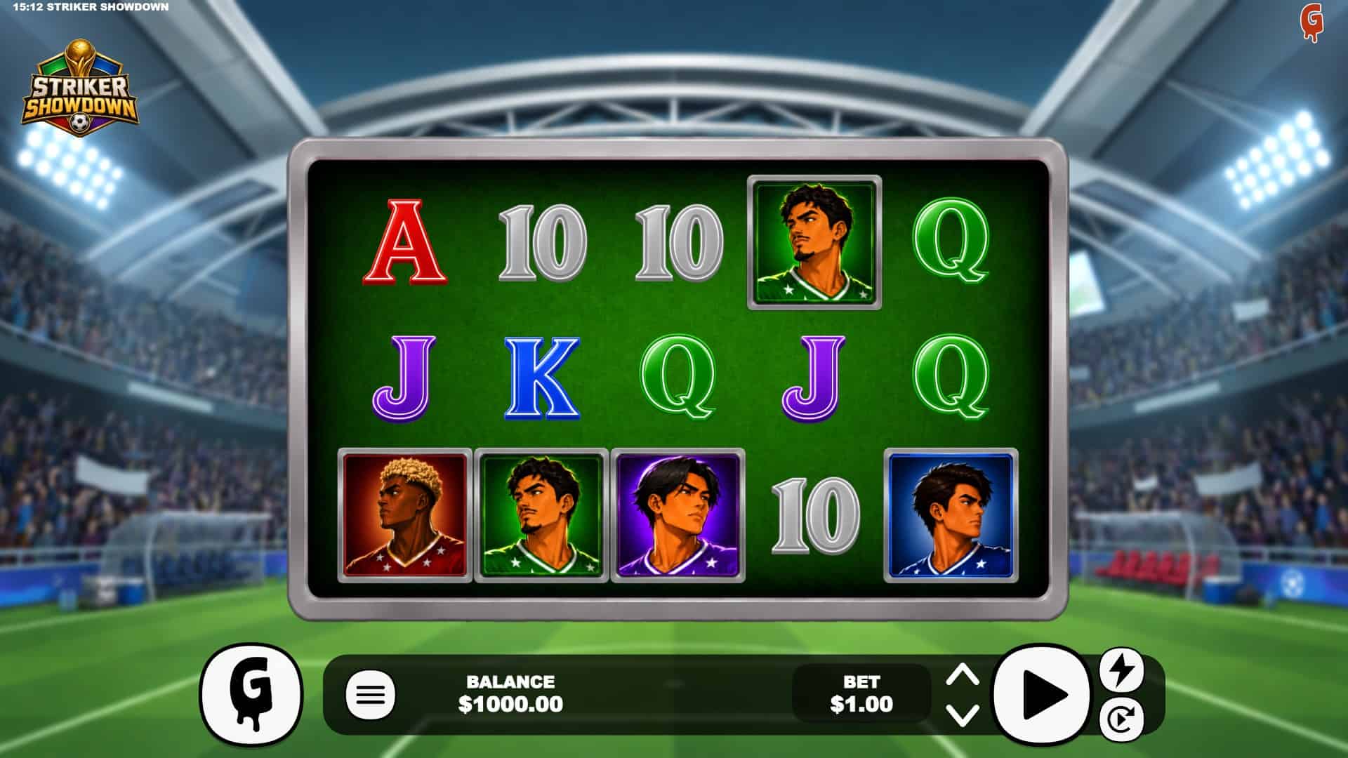 Striker Showdown slot gameplay reels