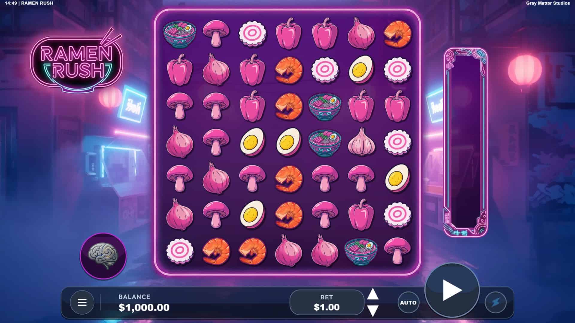 Ramen Rush slot gameplay reels