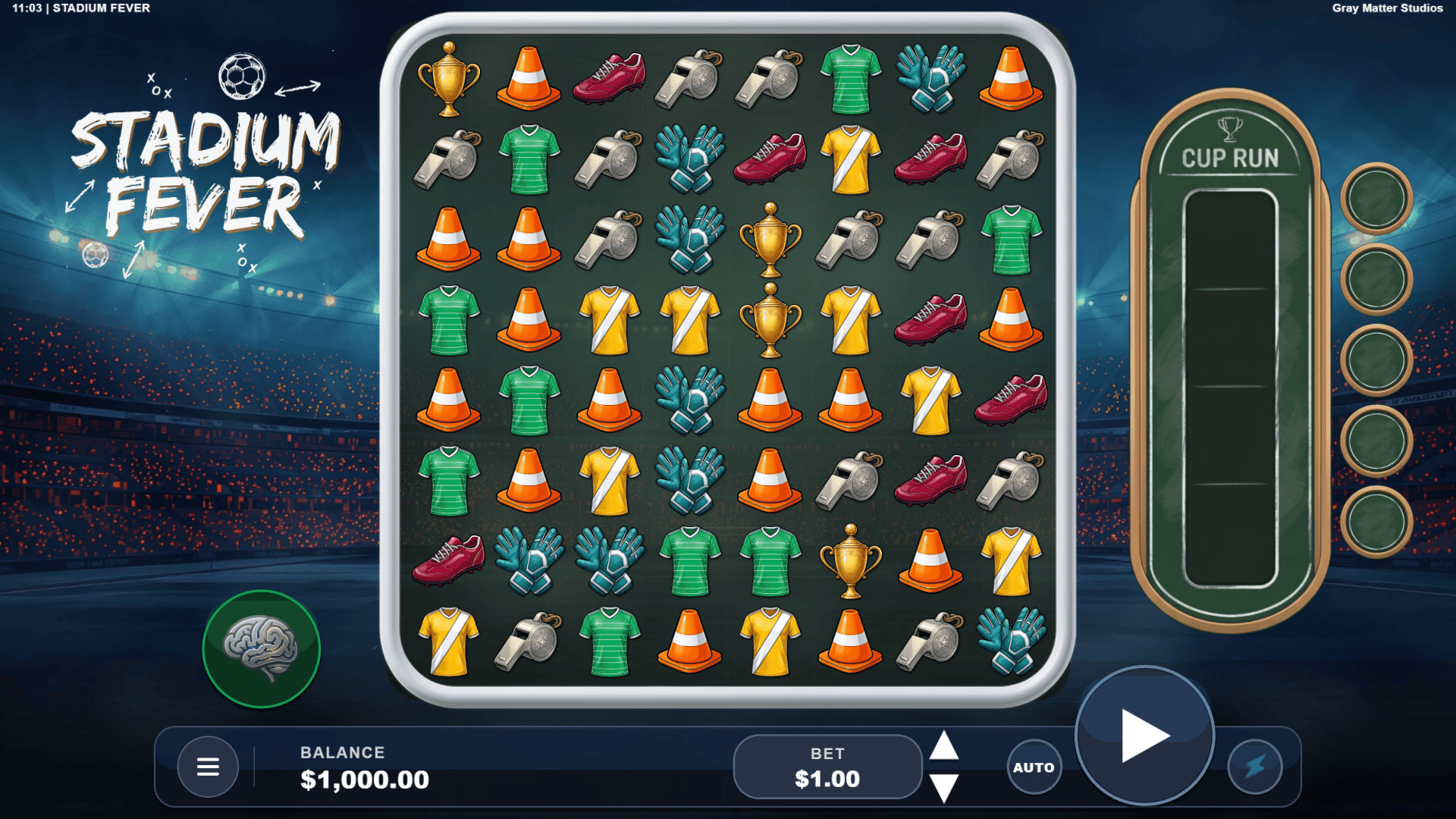 Stadium Fever slot gameplay reels