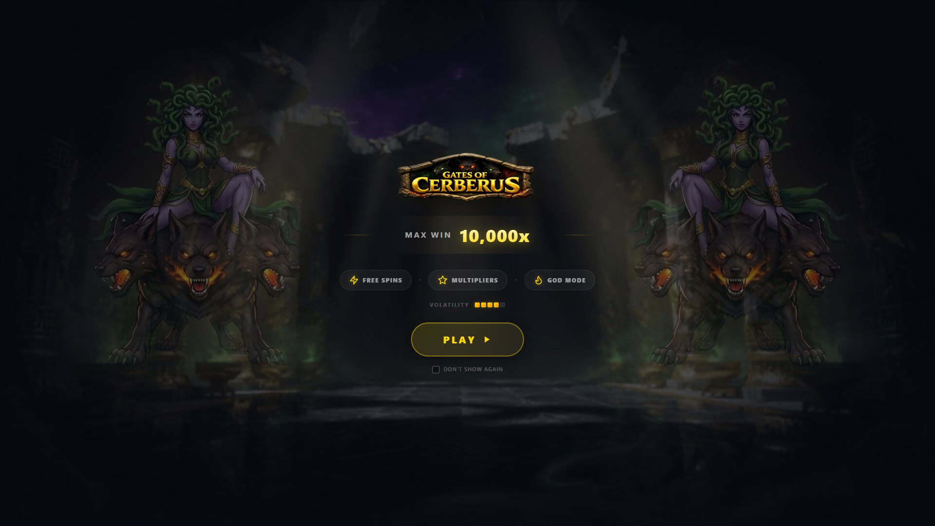 Gates of Cerberus slot intro screen