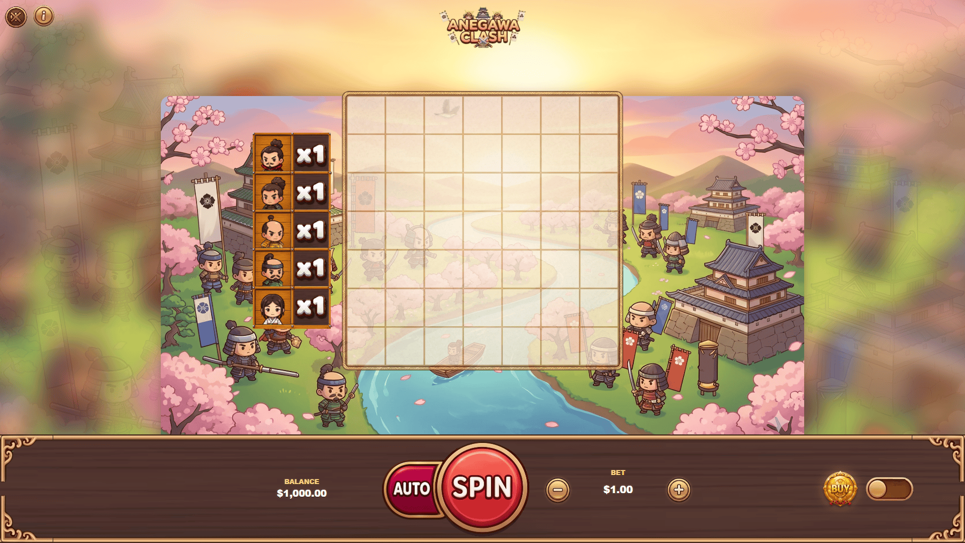 Anegawa Clash slot gameplay reels