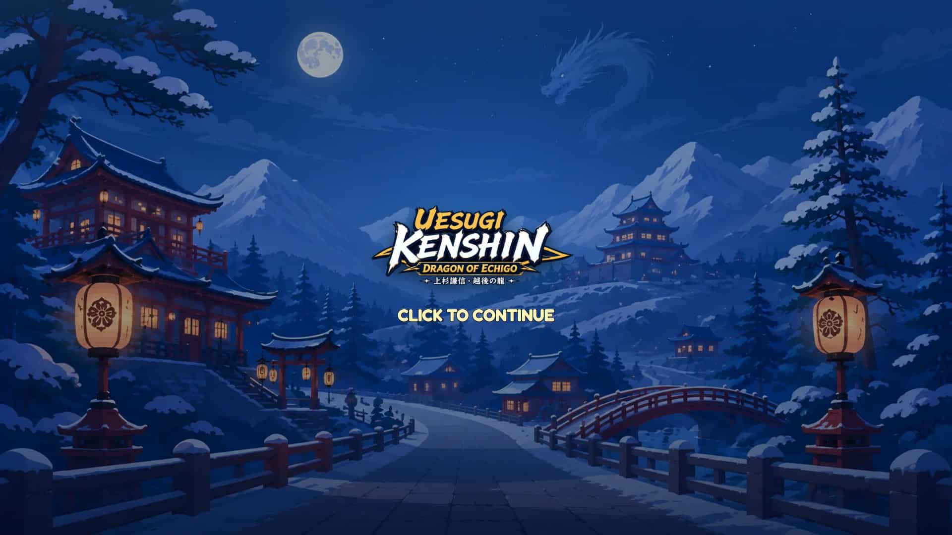 Uesugi Kenshin slot intro screen