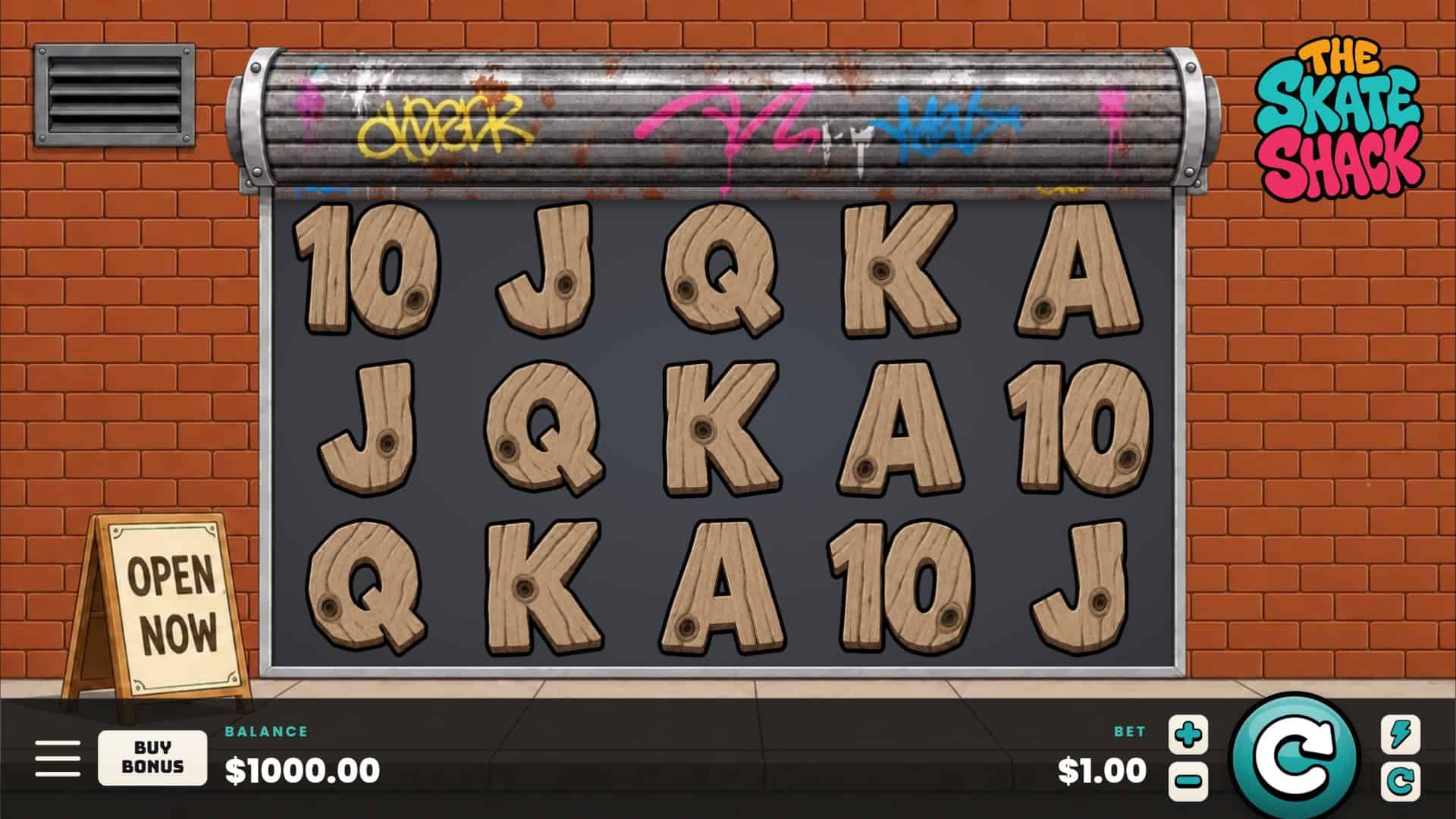 The Skate Shack slot gameplay reels