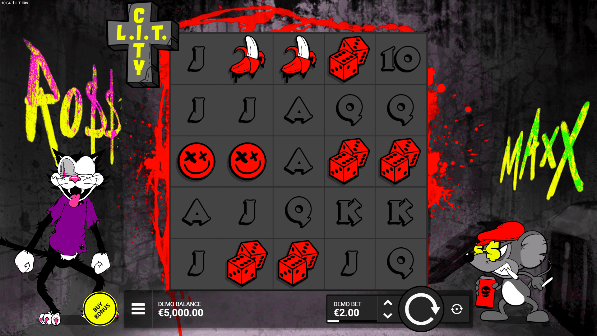 LIT City slot gameplay reels