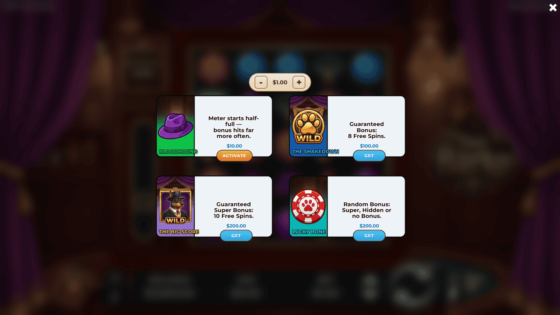 Don Barko bonus buy menu