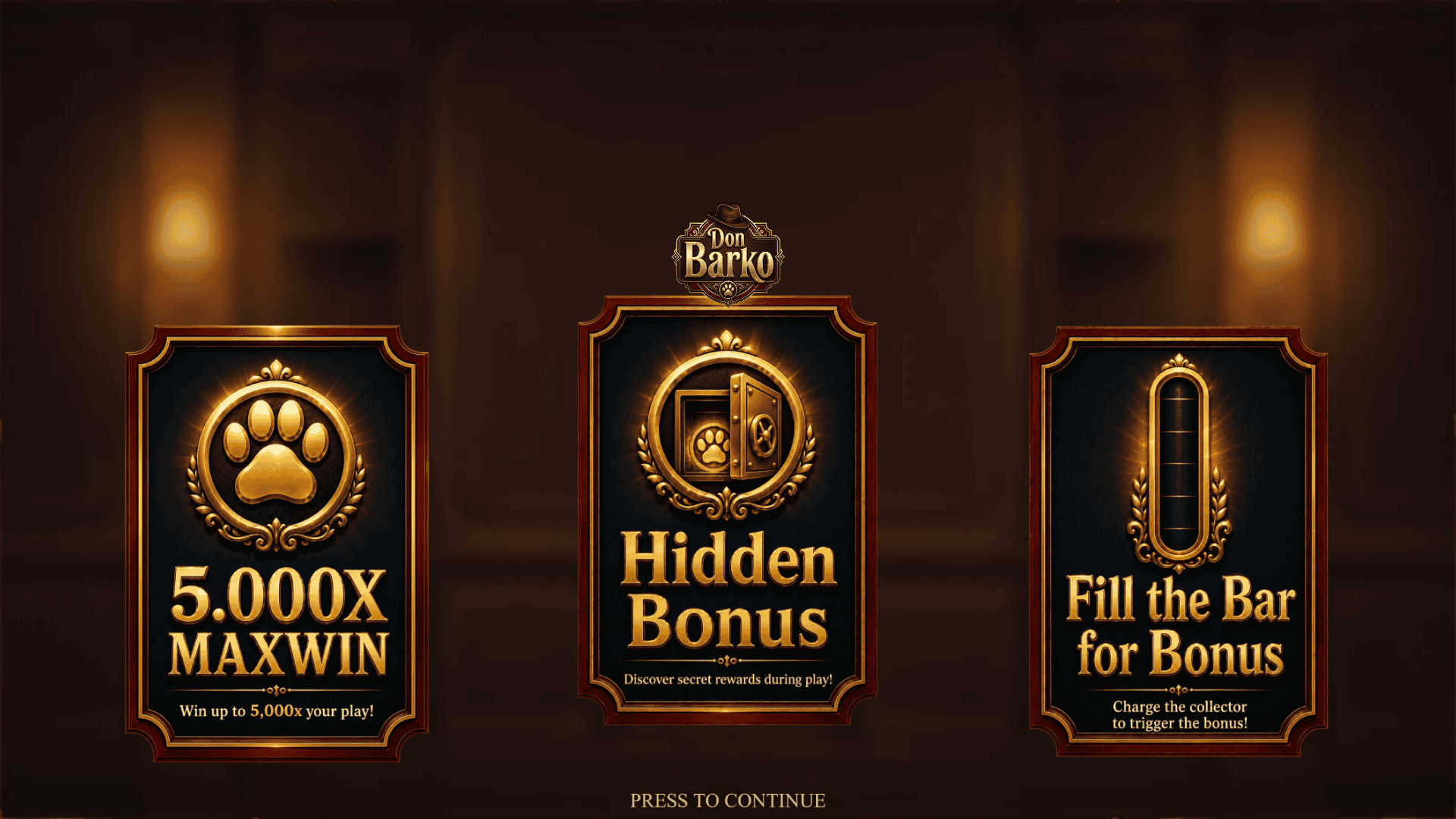 Don Barko slot intro screen