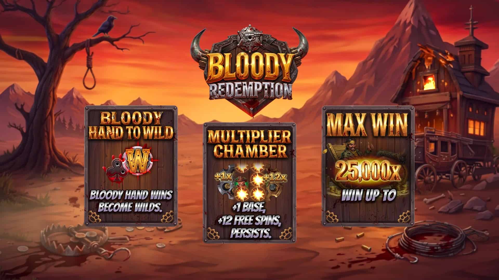 Bloody Redemption slot intro screen