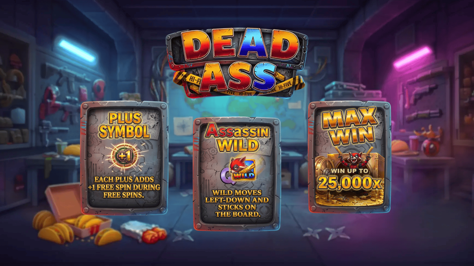 Dead Ass slot intro screen
