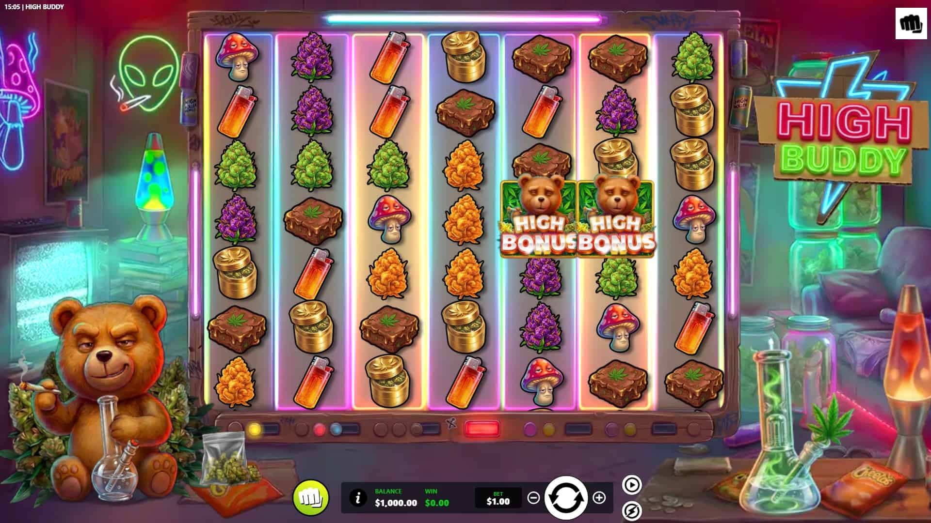 High Buddy slot gameplay reels