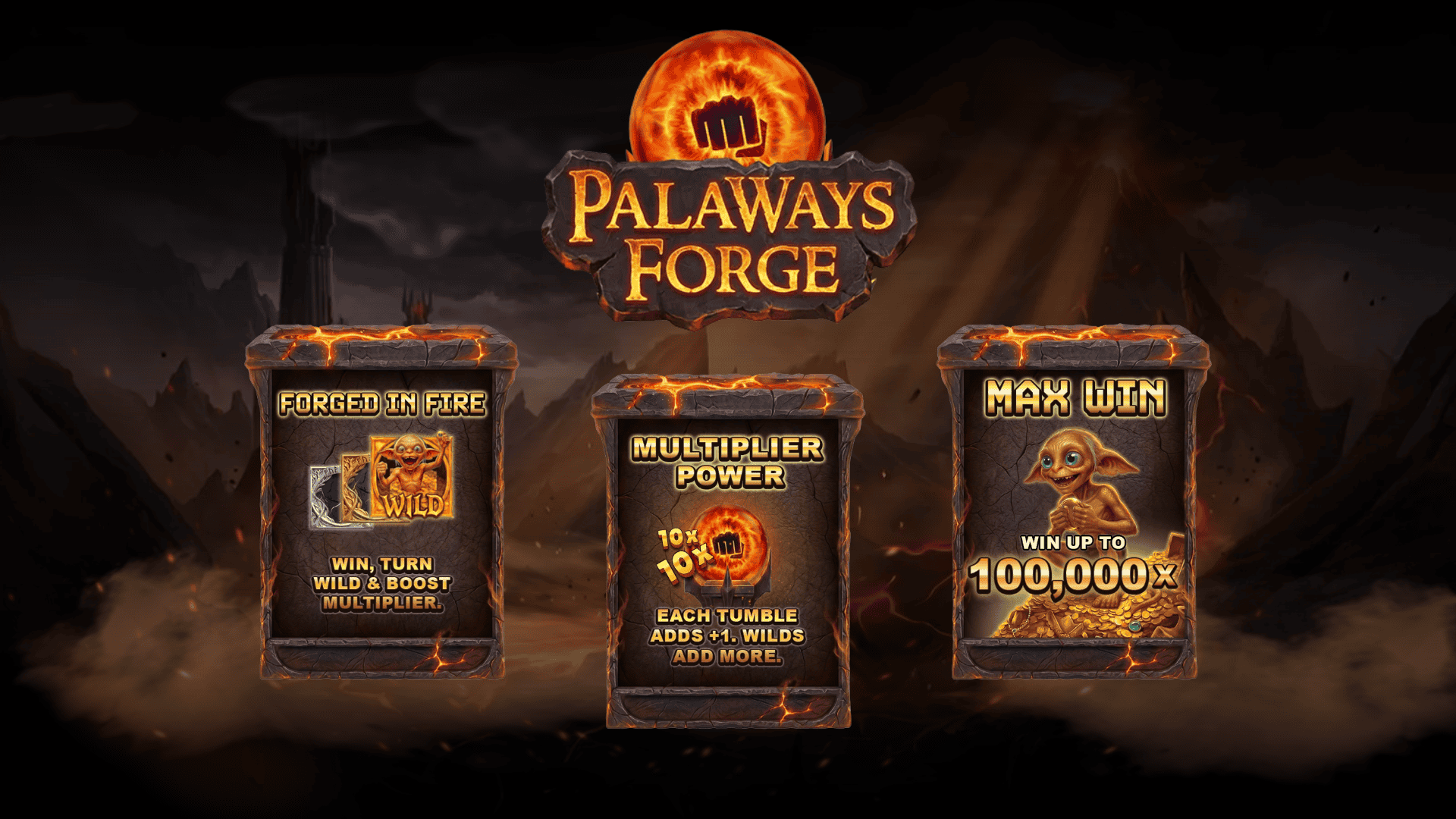 PalaWays Forge slot intro screen