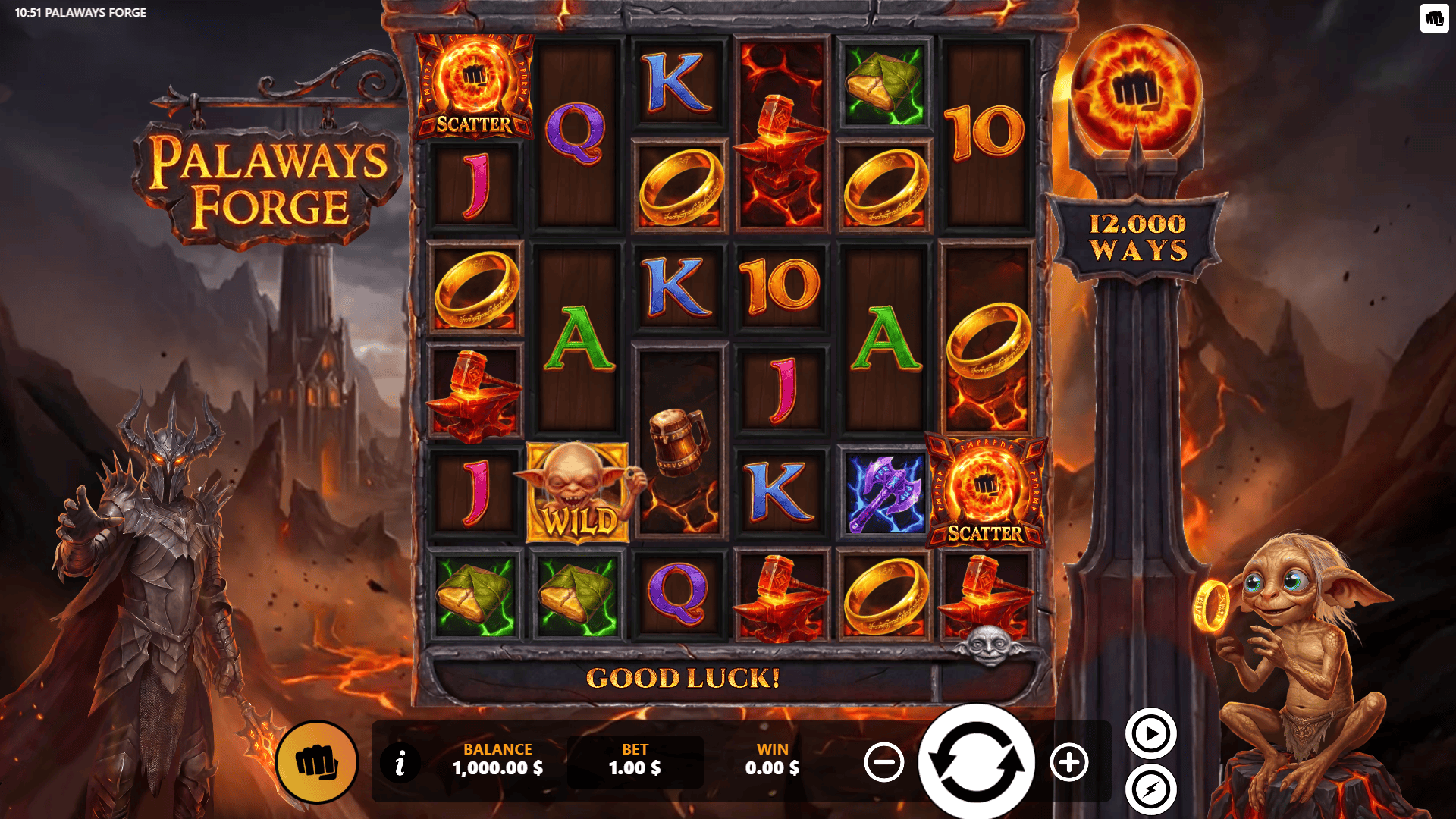PalaWays Forge slot gameplay reels