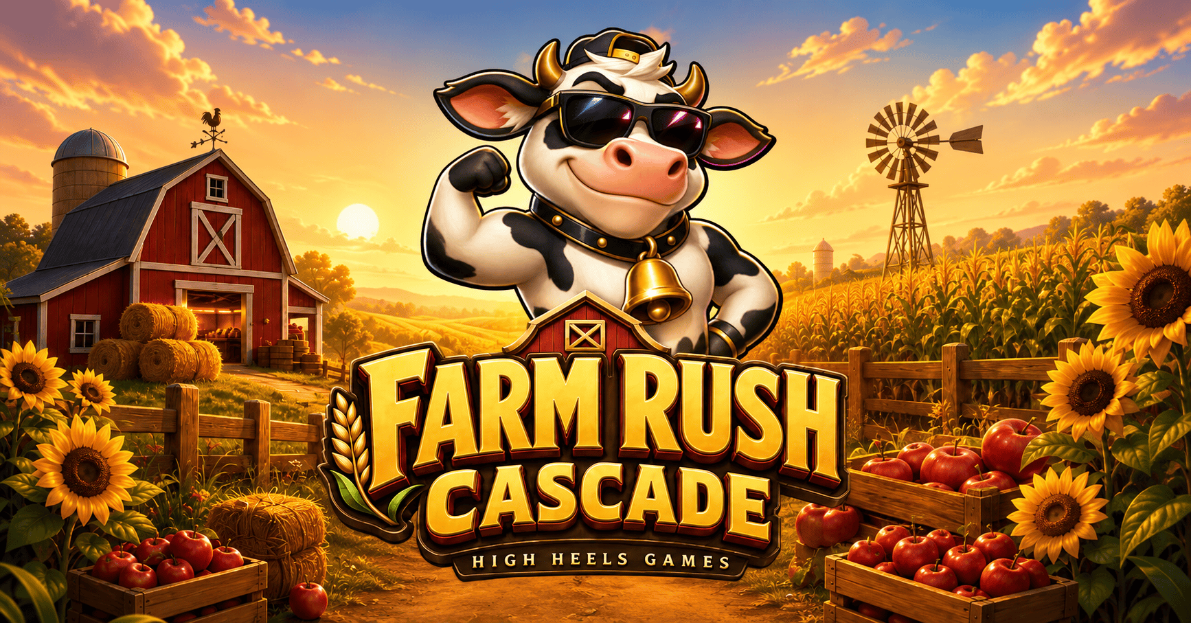 Farm Rush Cascade Slot Demo by High Heels Games slot cover image