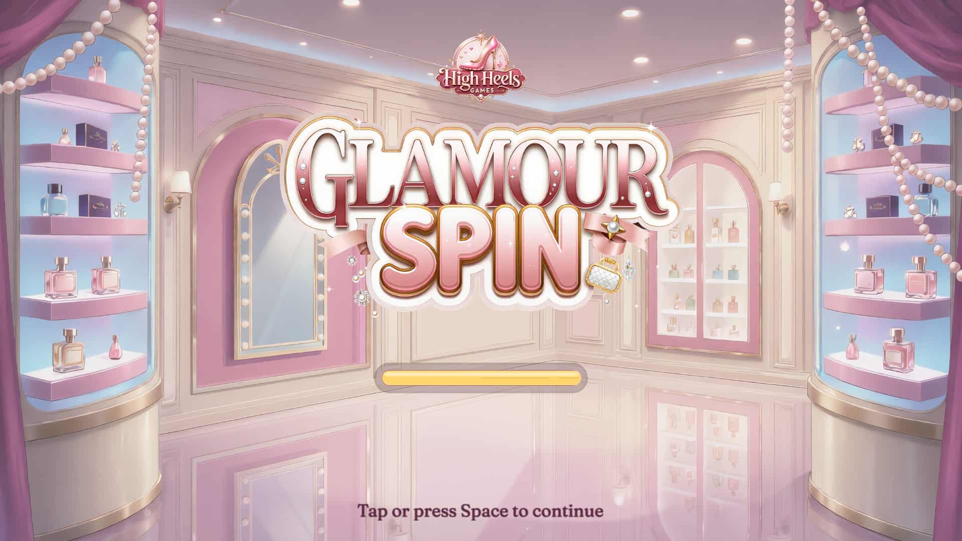 Glamour Spin slot intro screen