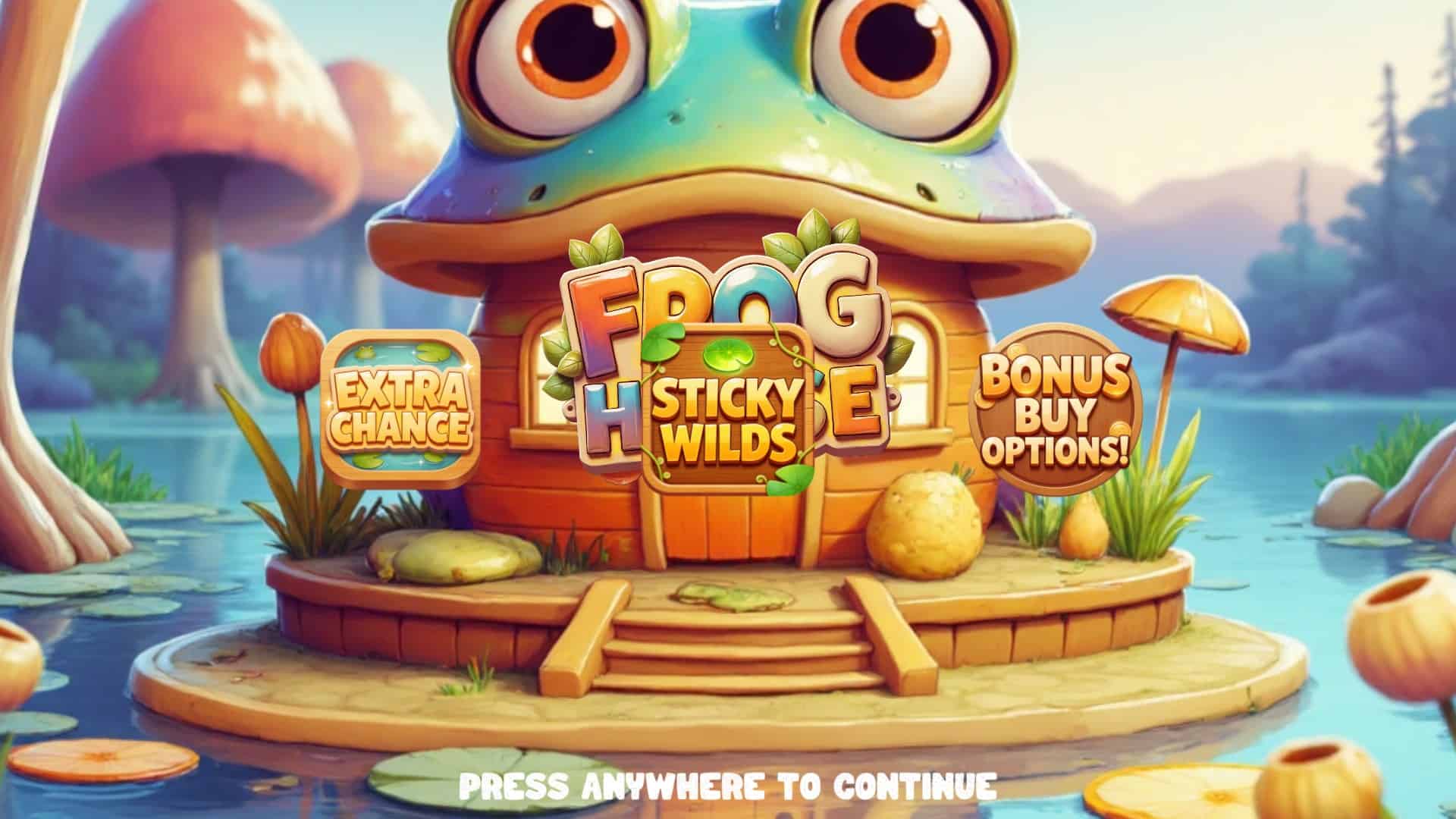 Frog House slot intro screen