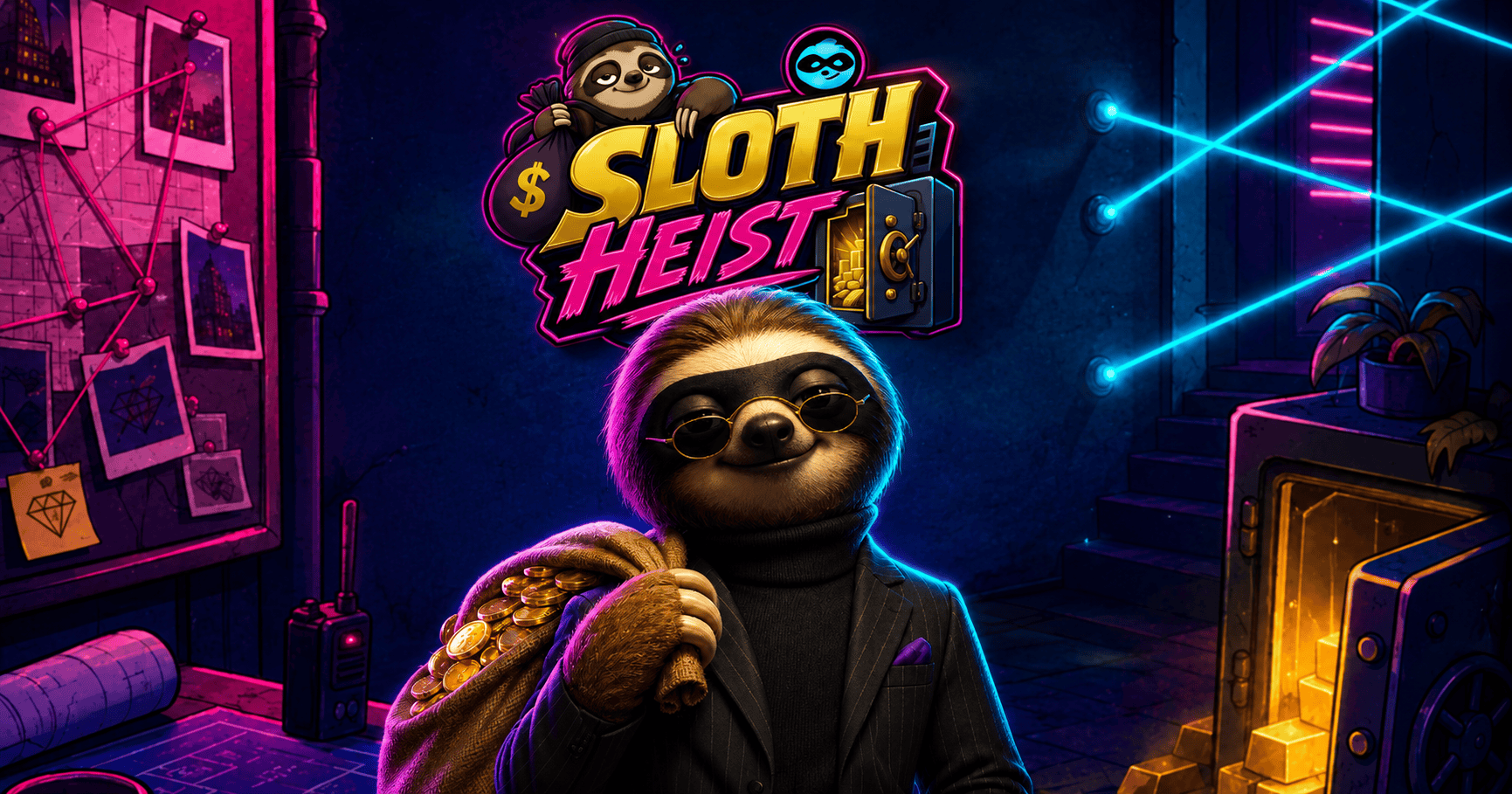 Sloth Heist Slot Demo by Highroller slot cover image